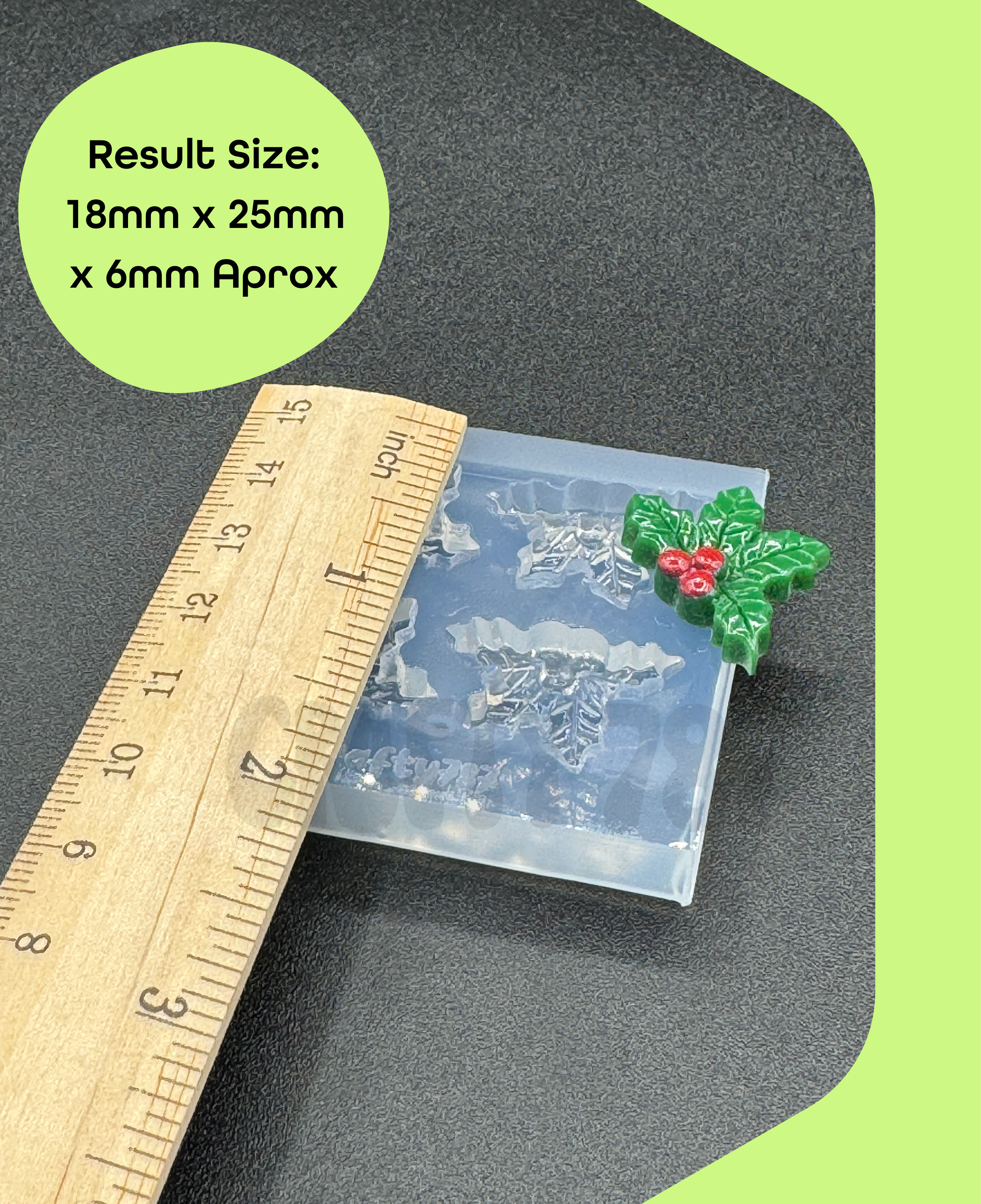 Christmas Holly Berry Silicone Mold, Earring Silicone Mold (D14)