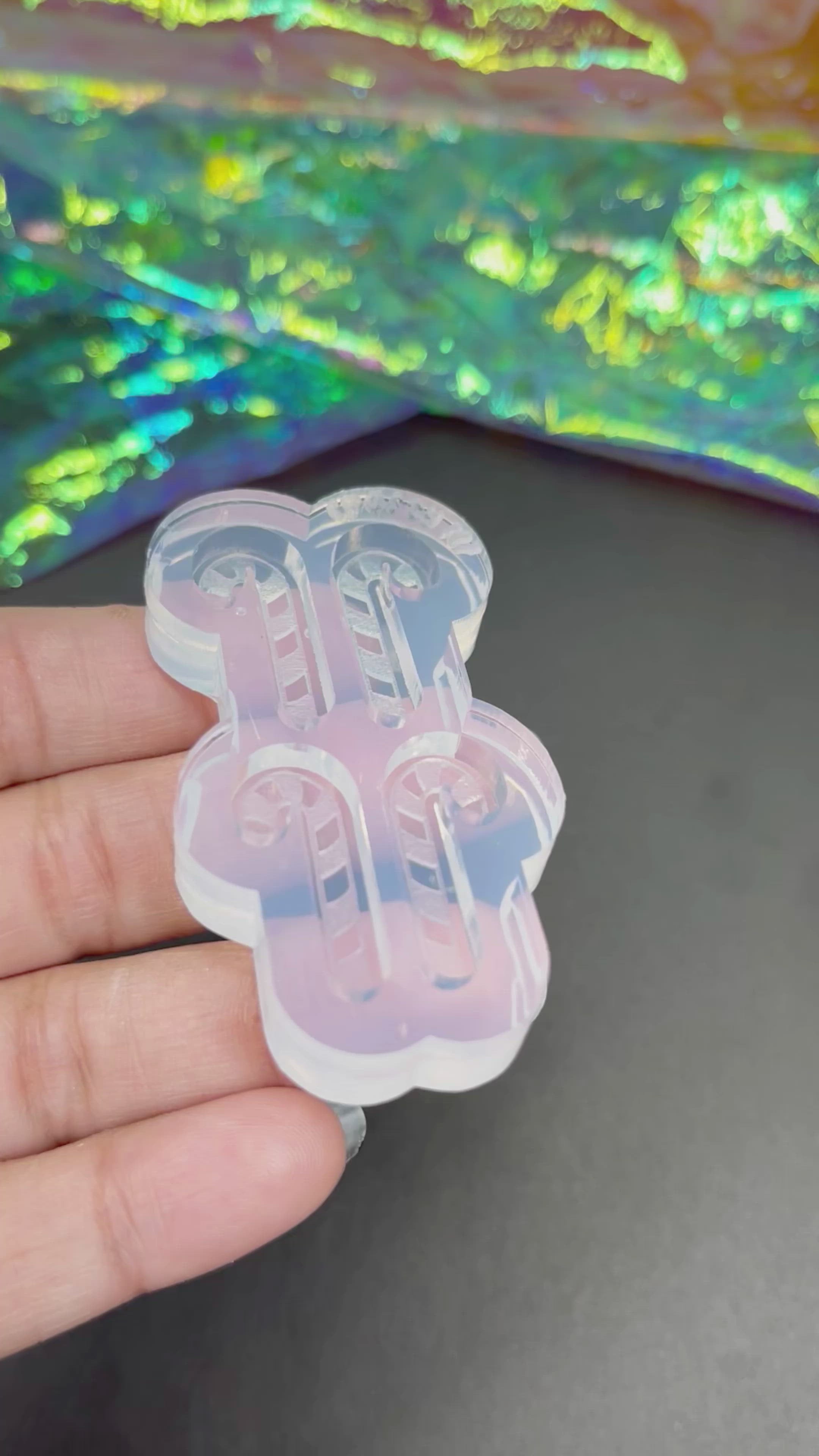 Candy Cane Stud Earring Mold(B9)