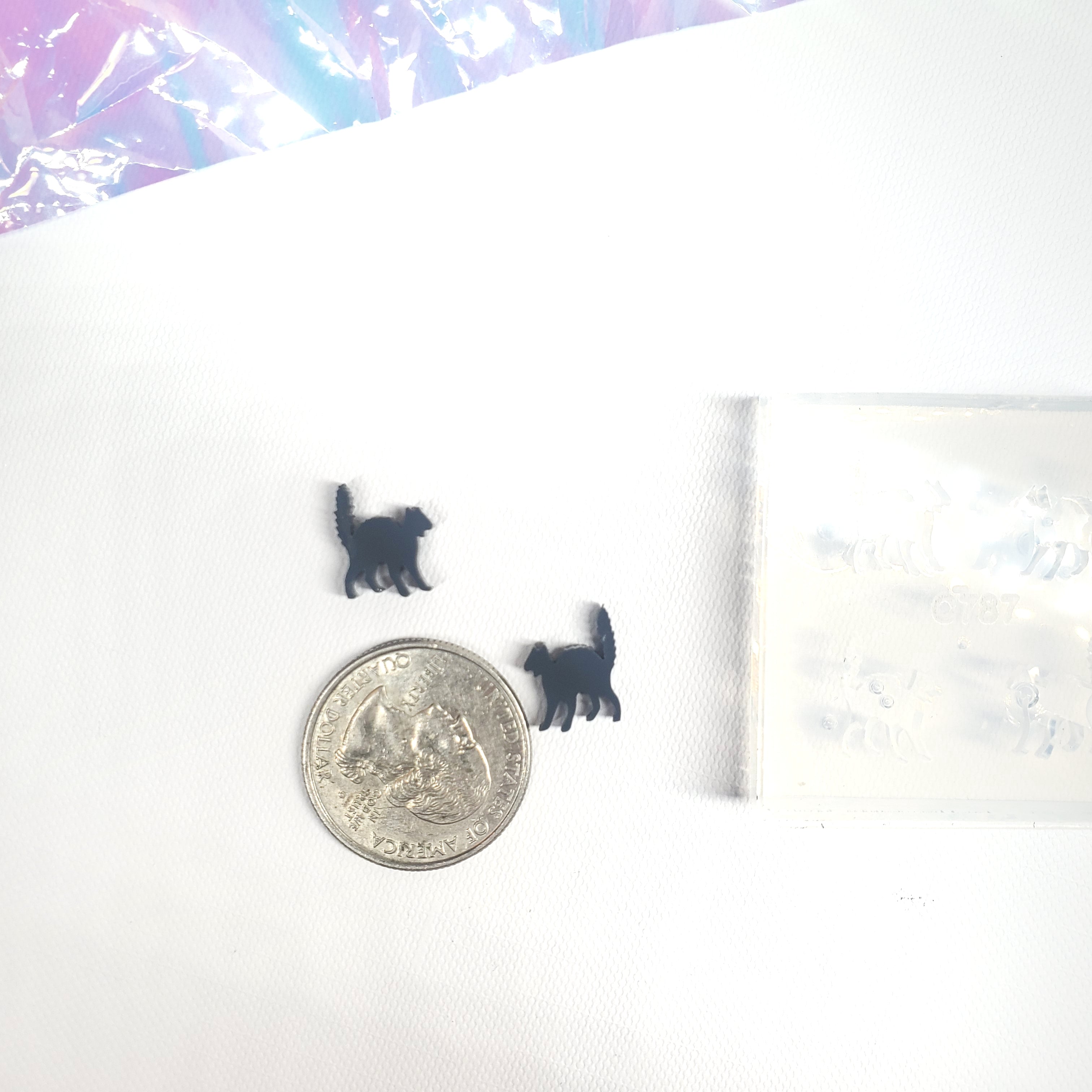 Scared Cat Earring Silicone Mold(A8)