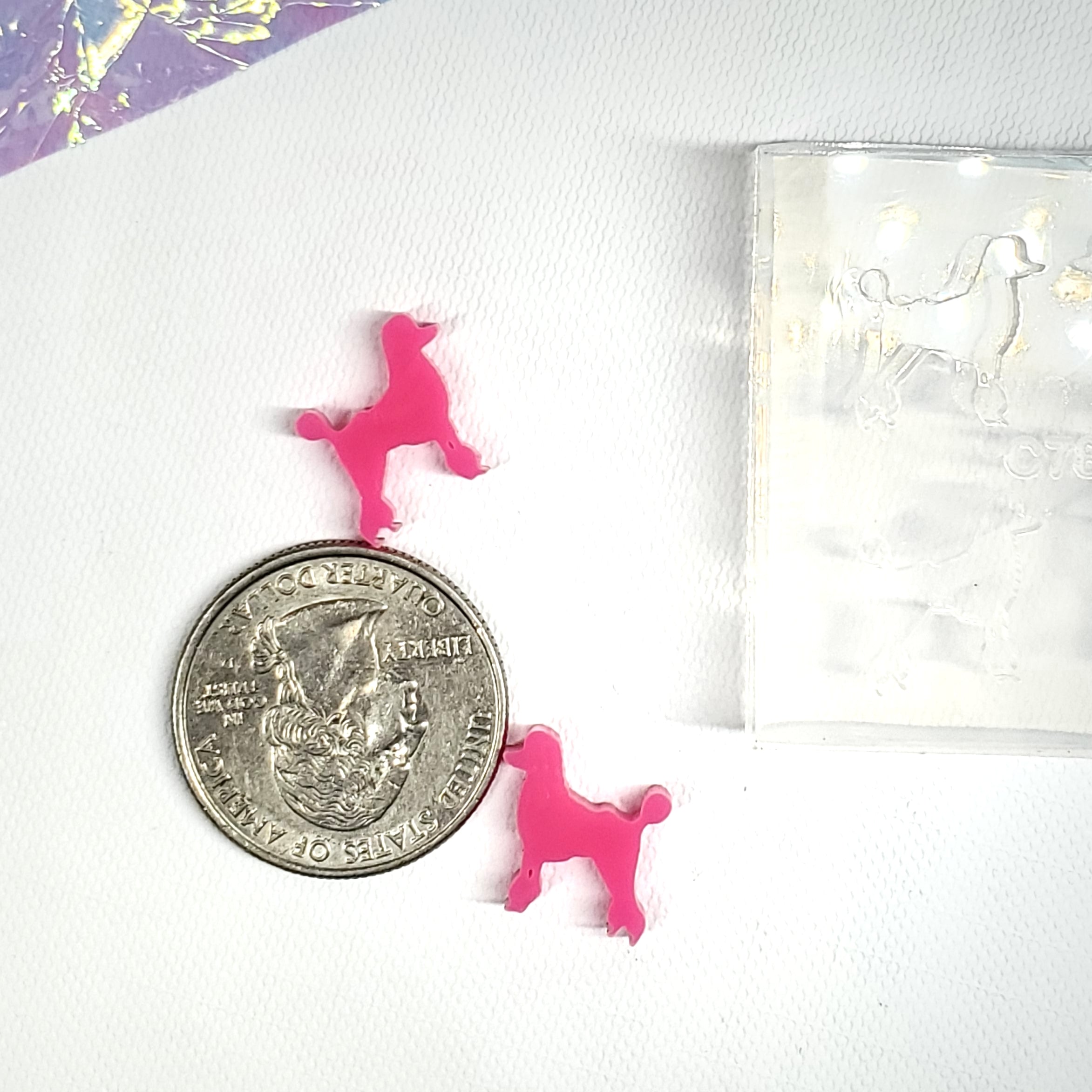 Poodle Dog Shape Earring Silicone Mold 13.5mmx13.5mm (A11)