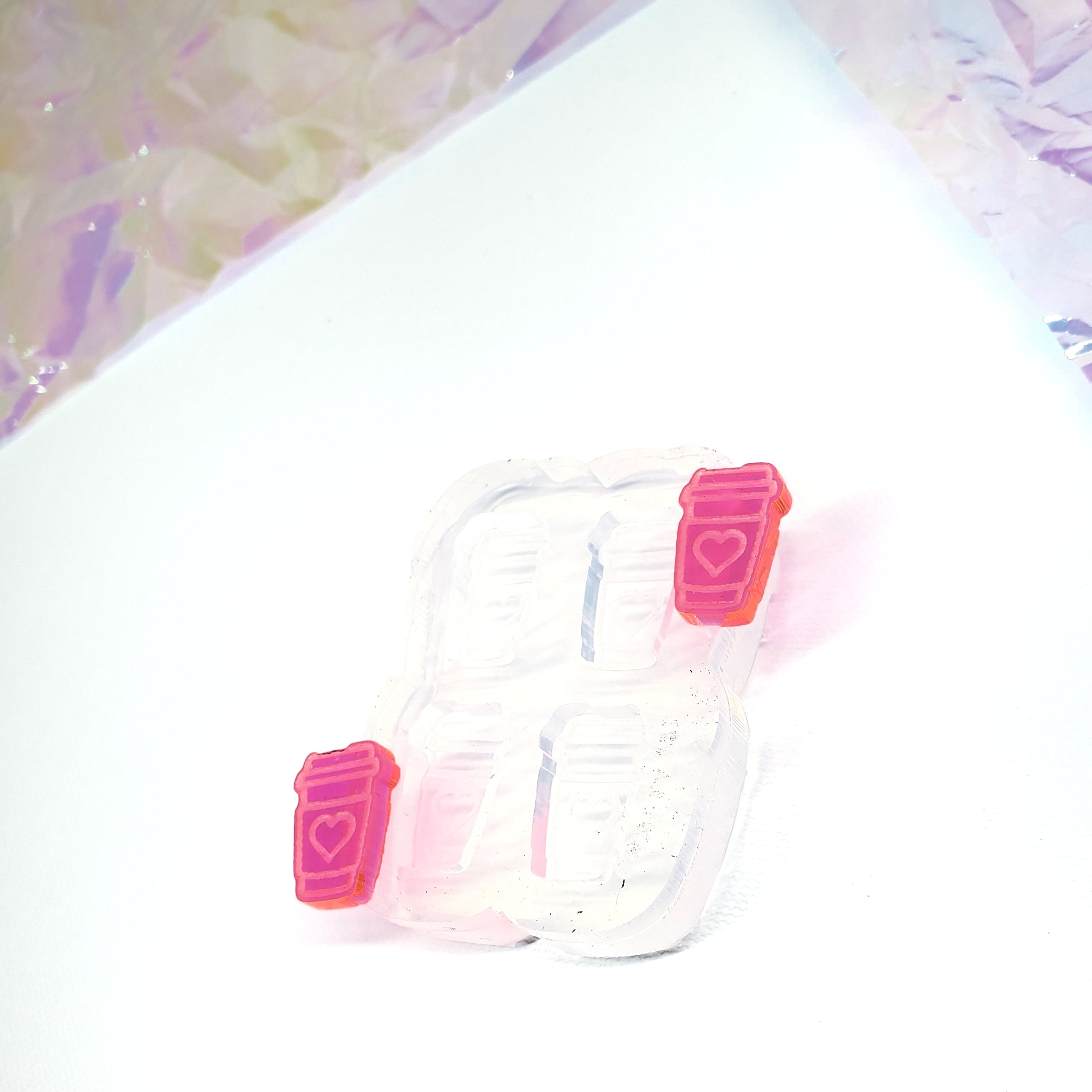 Coffee Cup Stud Earring Mold (A4)