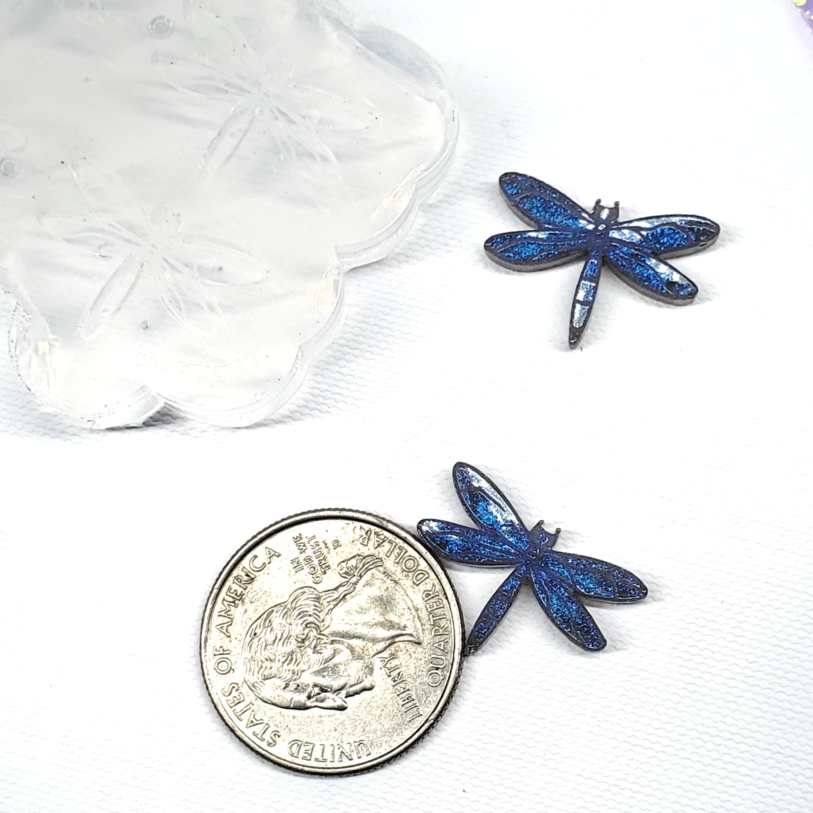 Dragonfly Libélula Stud Earring Silicone Mold (A4)