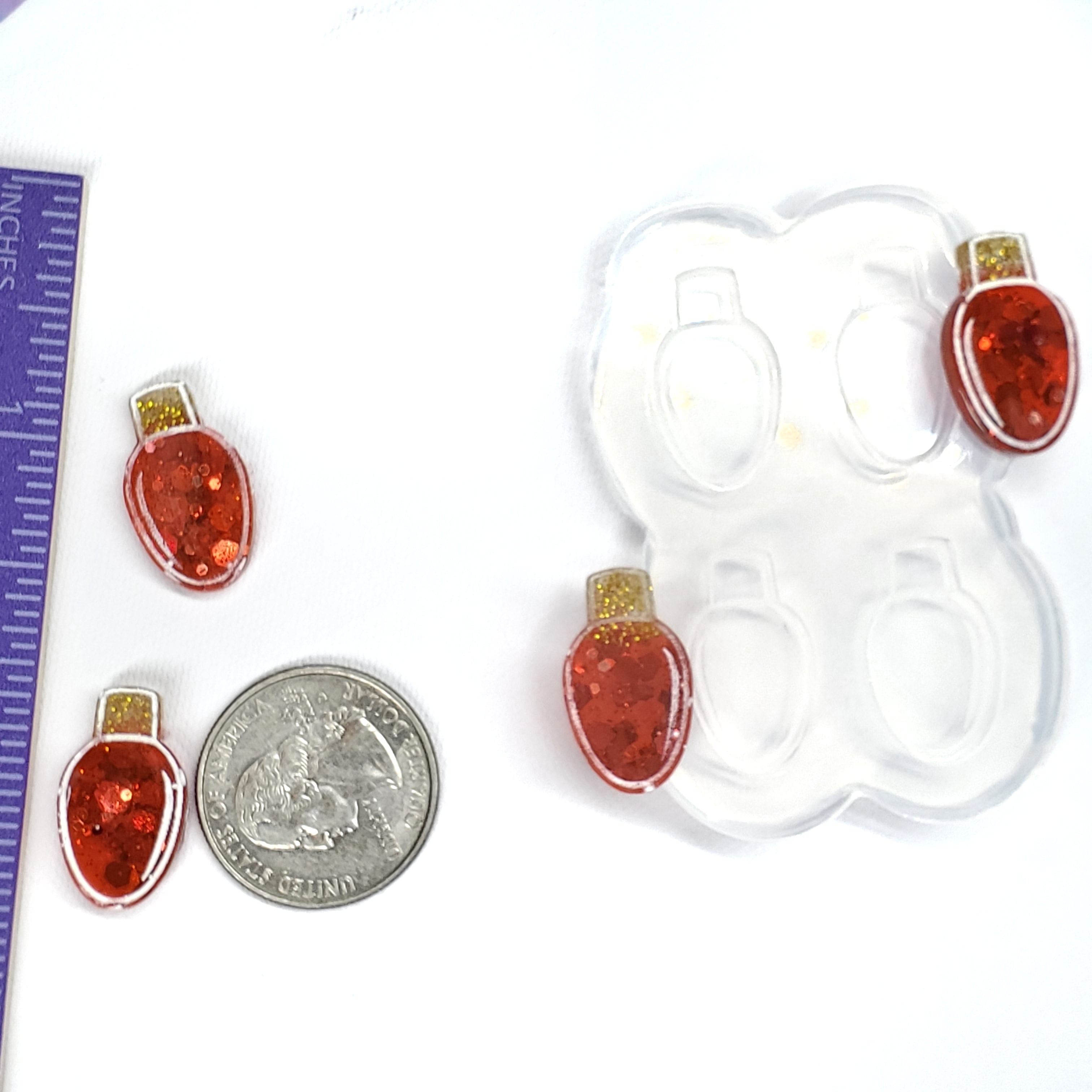 Christmas Light Bulb Stud Earring Mold (B7)