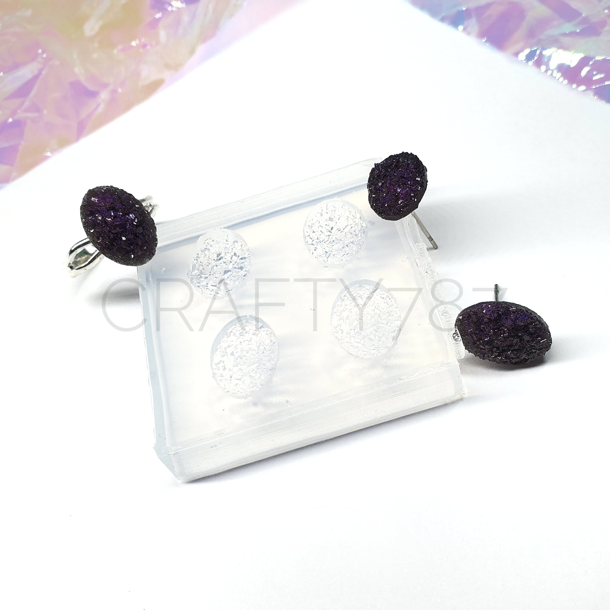 Oval Druzy Cabochon Mold 10mmx14mm(B3)