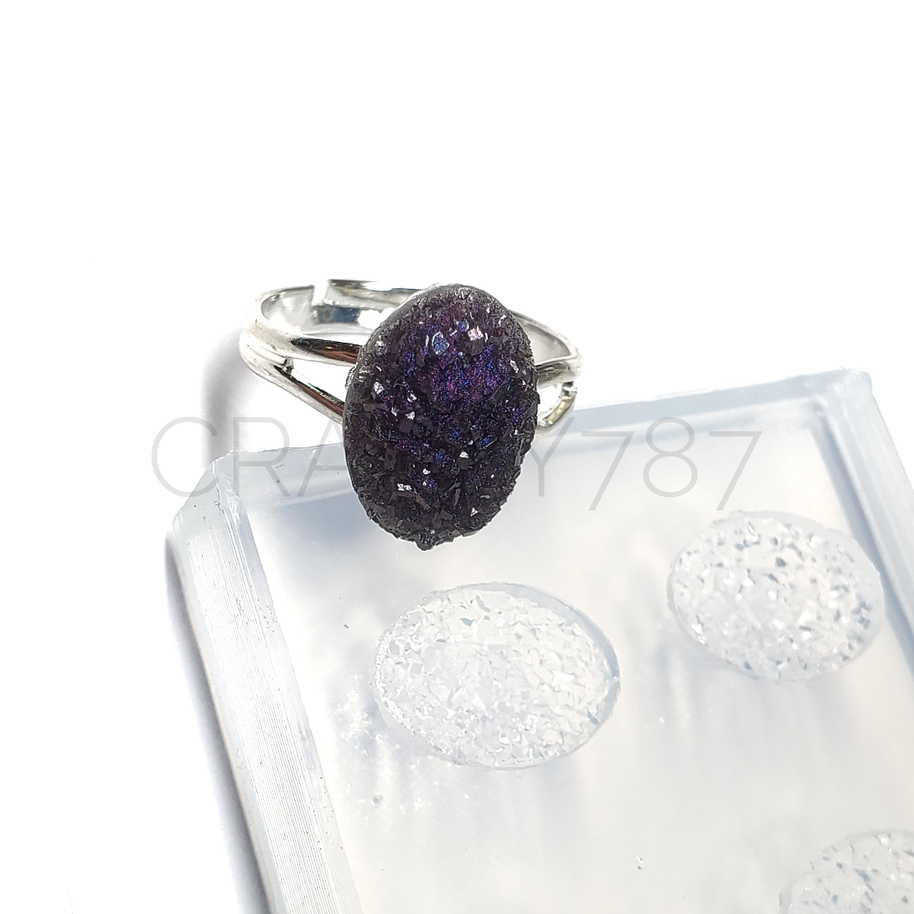 Oval Druzy Cabochon Mold 10mmx14mm(B3)