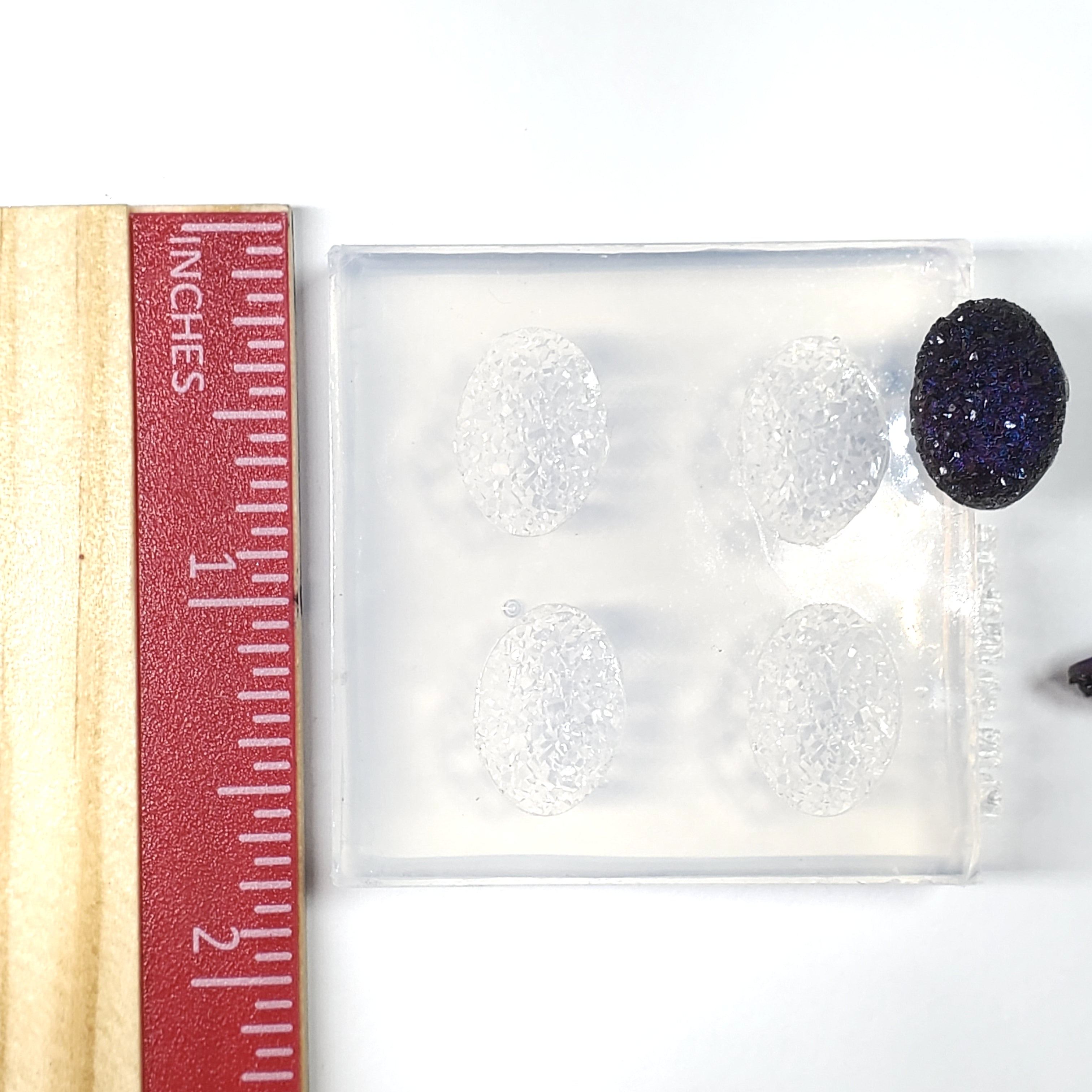 Oval Druzy Cabochon Mold 10mmx14mm(B3)