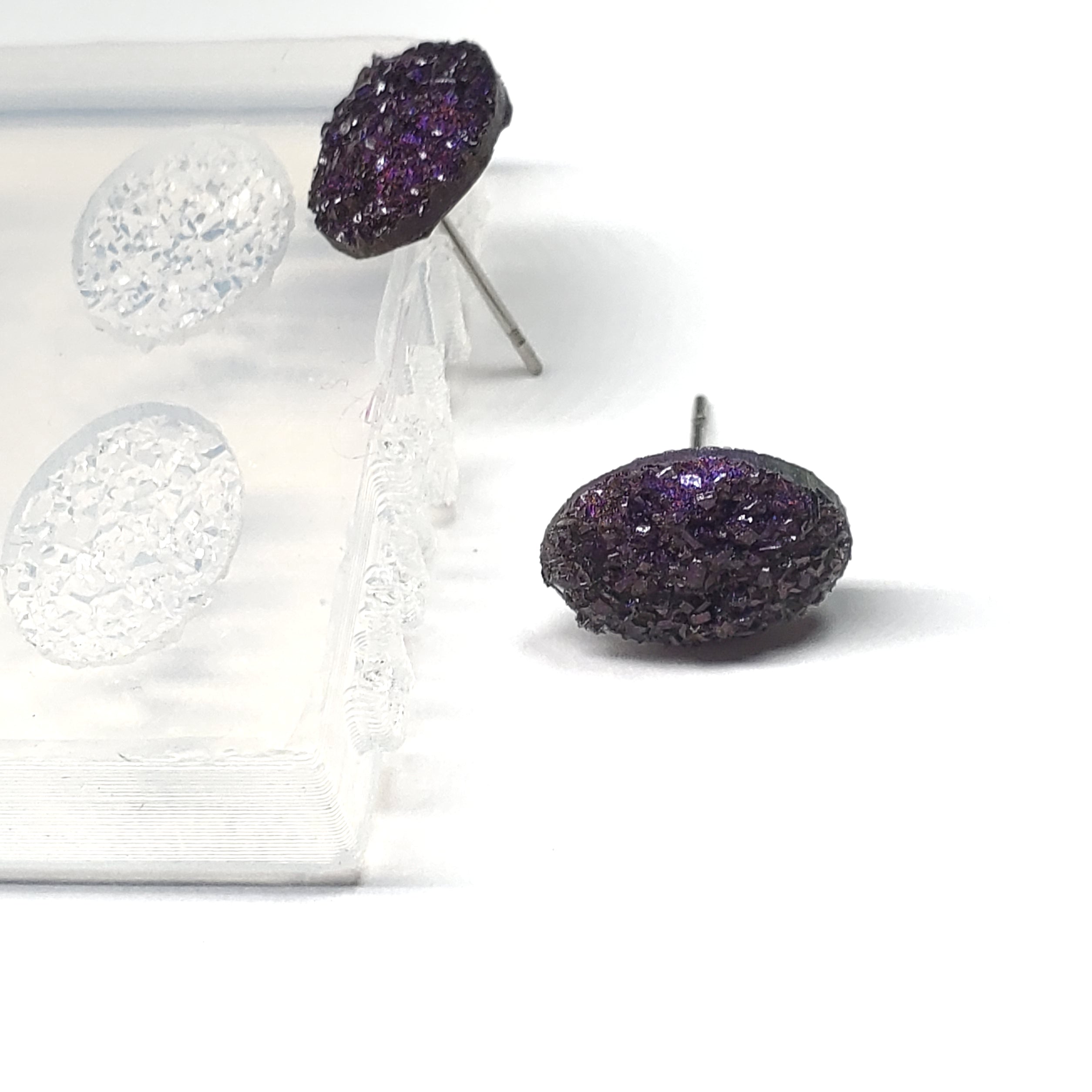 Oval Druzy Cabochon Mold 10mmx14mm(B3)