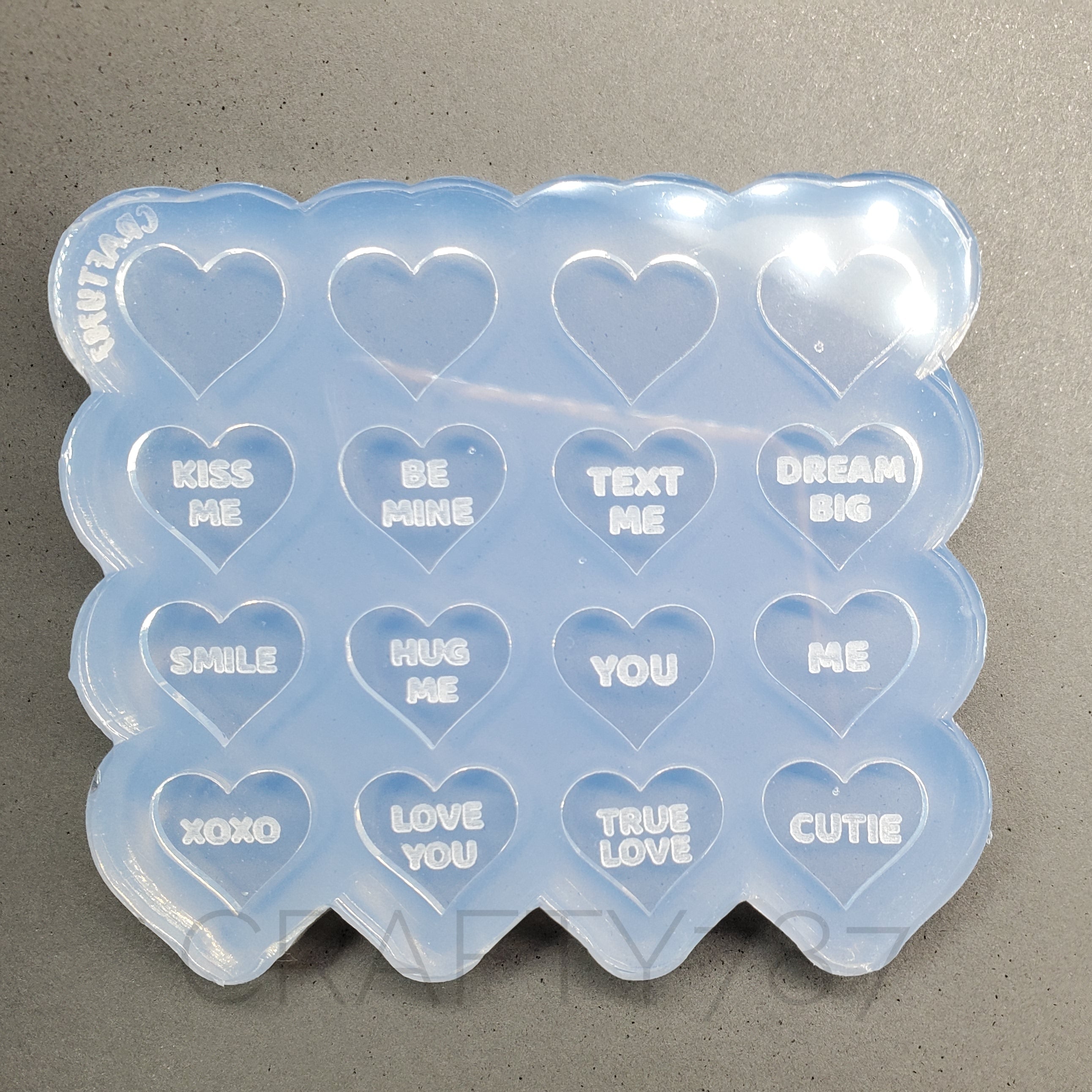 Heart Candy Studs Silicone Mold Palette 8 Pairs Valentine (D4)