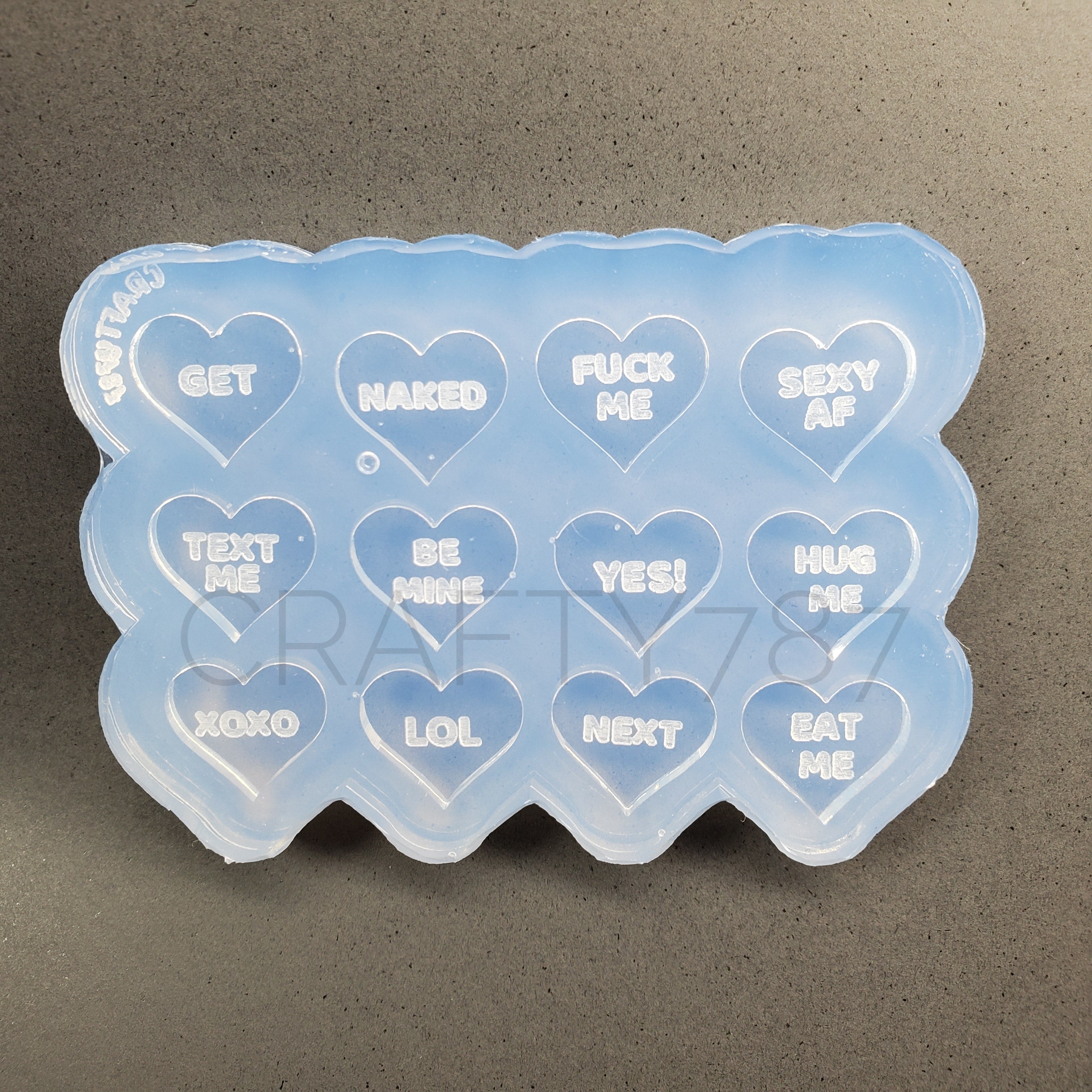 Sexy Heart Candy Studs Silicone Mold Pallet 6 pairs (D4)
