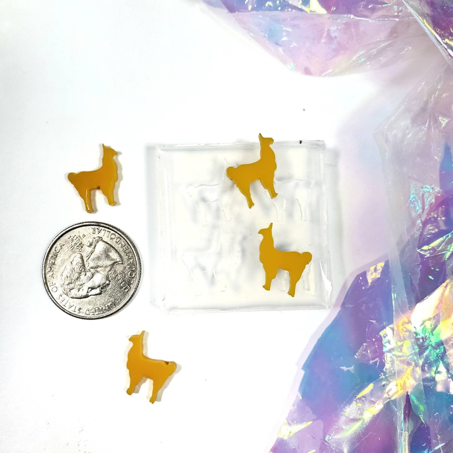 Llama Studs Silicone Mold | Llamas Earrings Mold | Crafter Mould | Alpaca Earring Mold | Resin Mold | Jewelry Mold  2 Pairs(B11)