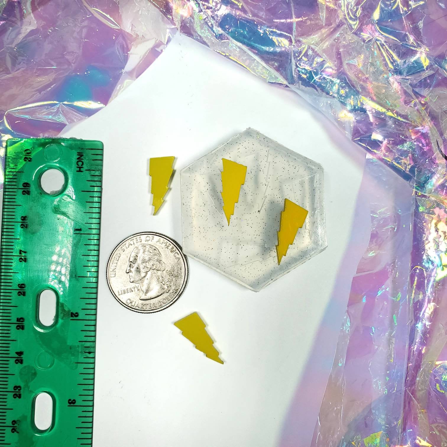 Lightning Bolt Earring Silicone Mold | Jewelry Mold | Earring Mold | Resin Mold(B12)