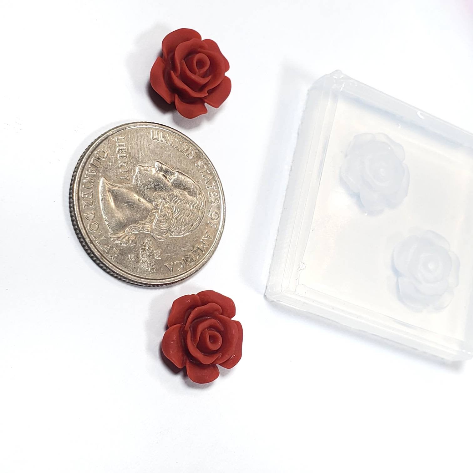 Matte Rose 12mm Earring Silicone Mold(A10)