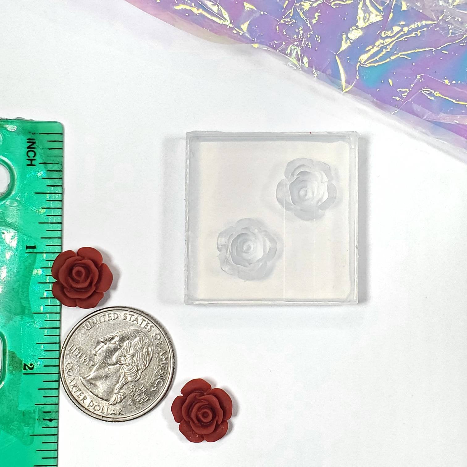 Matte Rose 12mm Earring Silicone Mold(A10)