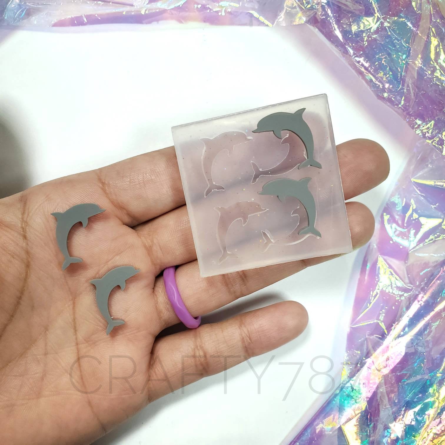 Dolphin Stud Earring Silicone Mold(B11)