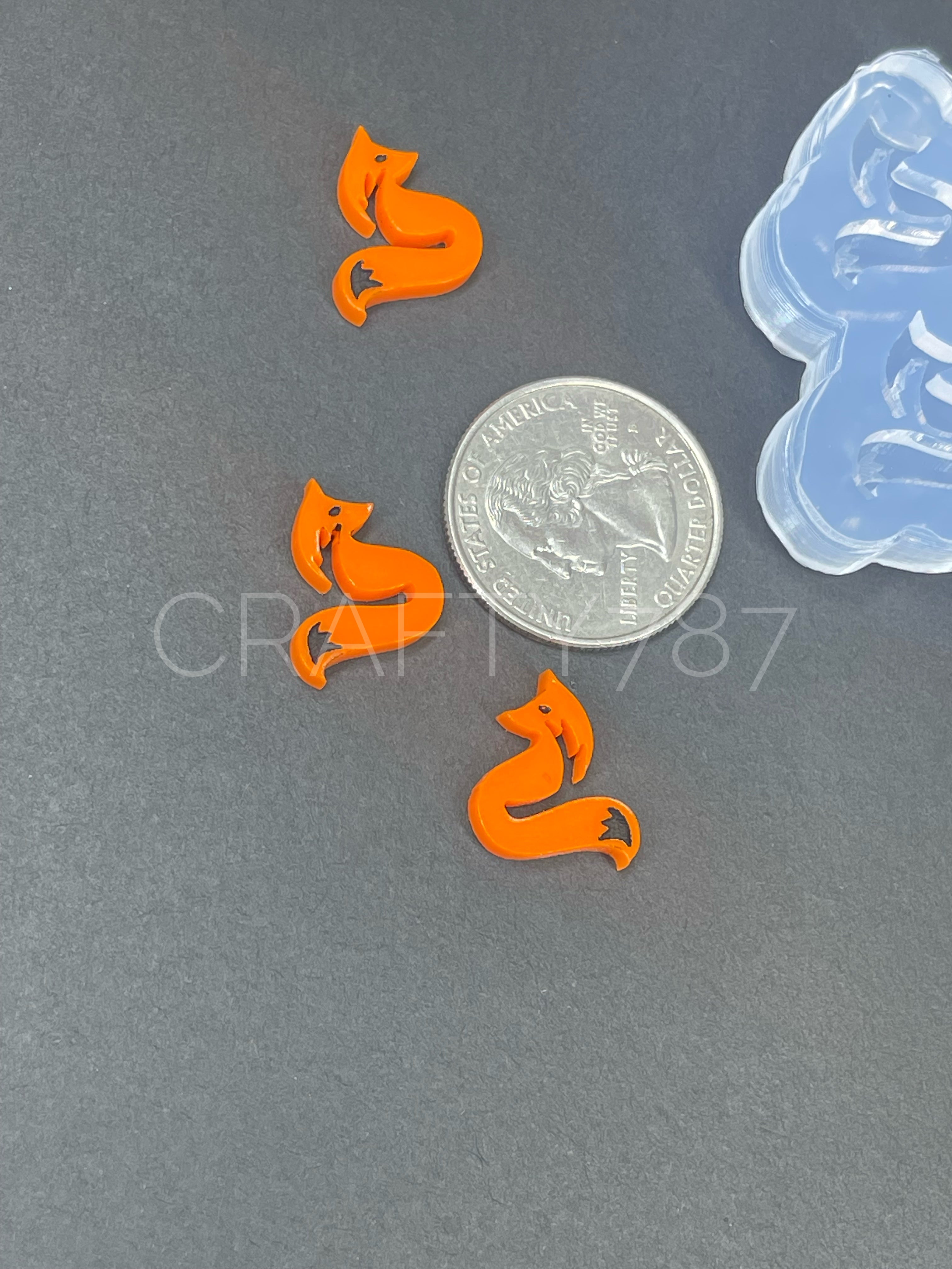 Fox Stud Earring Silicone Mold (B6)