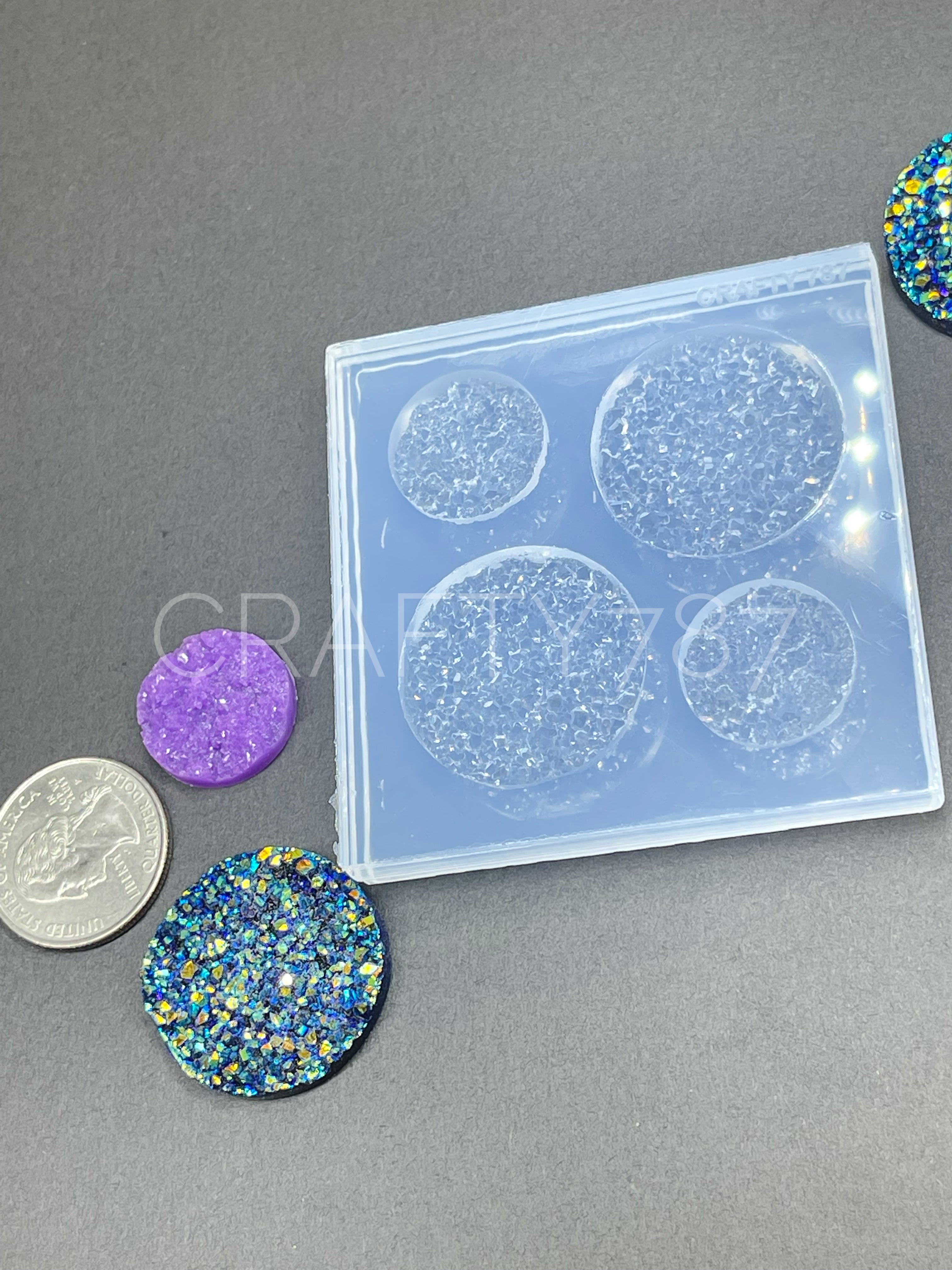 Druzy Variety Palette Circle 30mm and 20mm(B5)