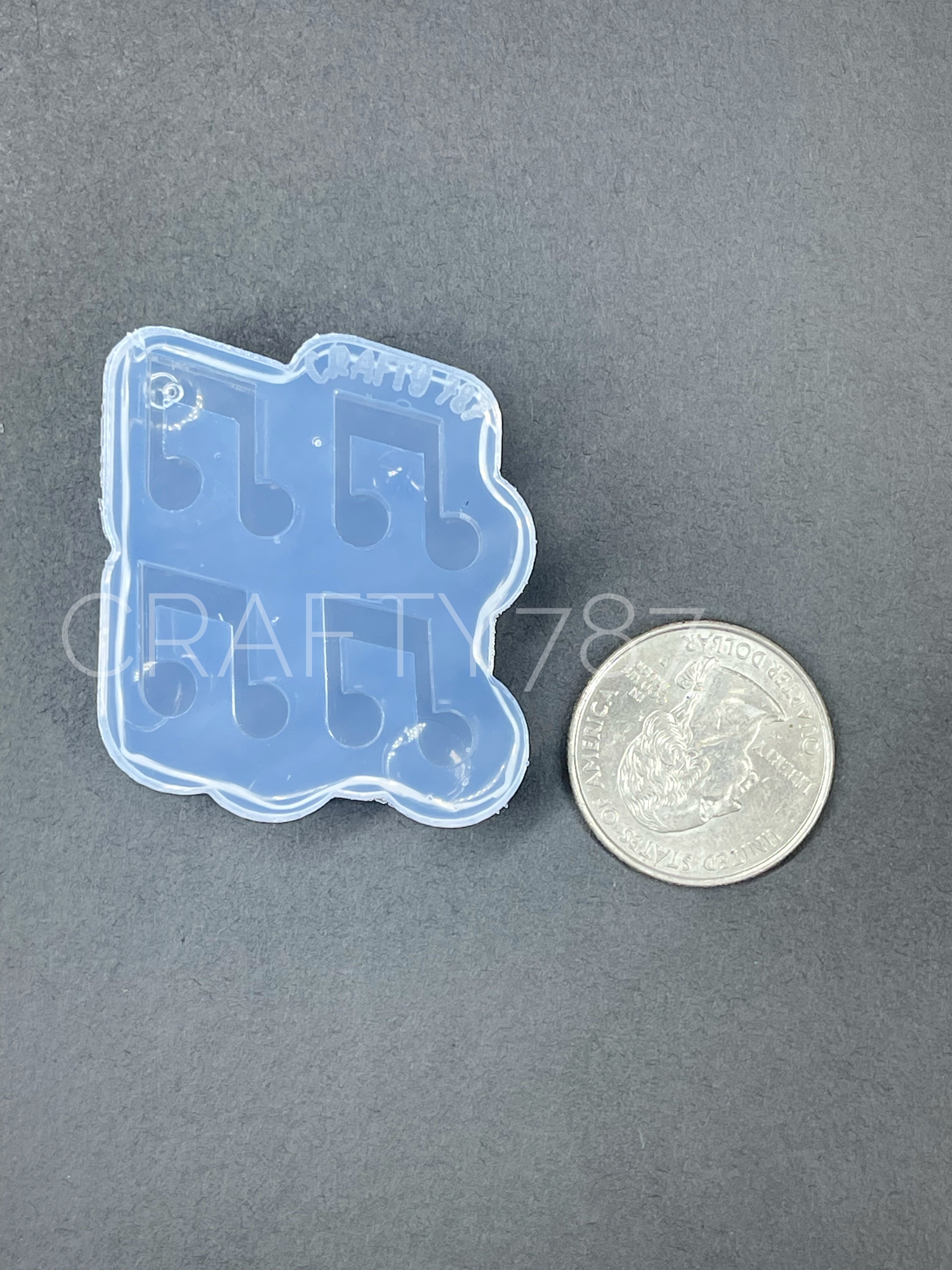 Musical Note Stud Earrings Silicone Mold(B12)