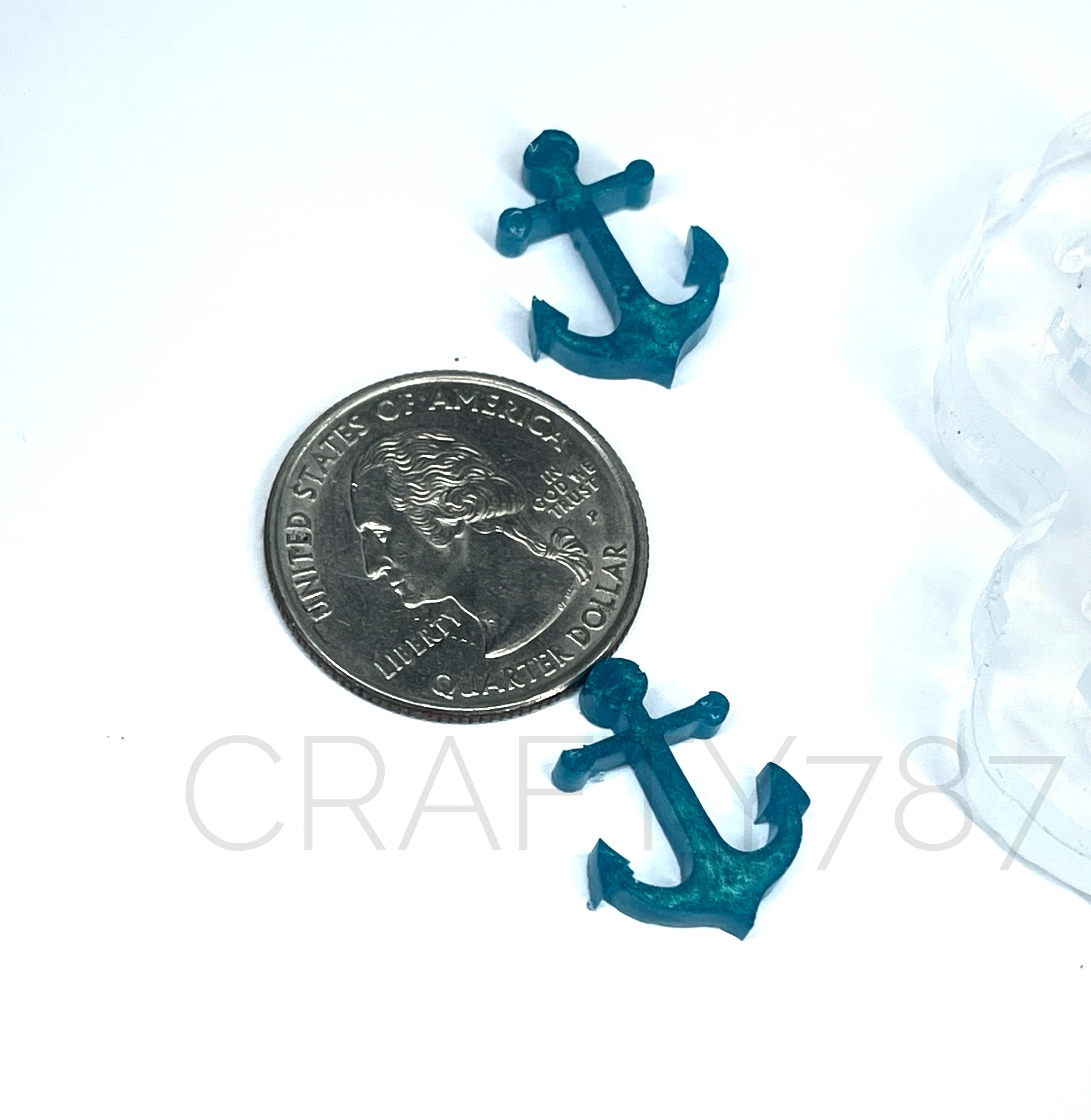 Anchor Ancla Earring Stud Silicone Mold(B10)