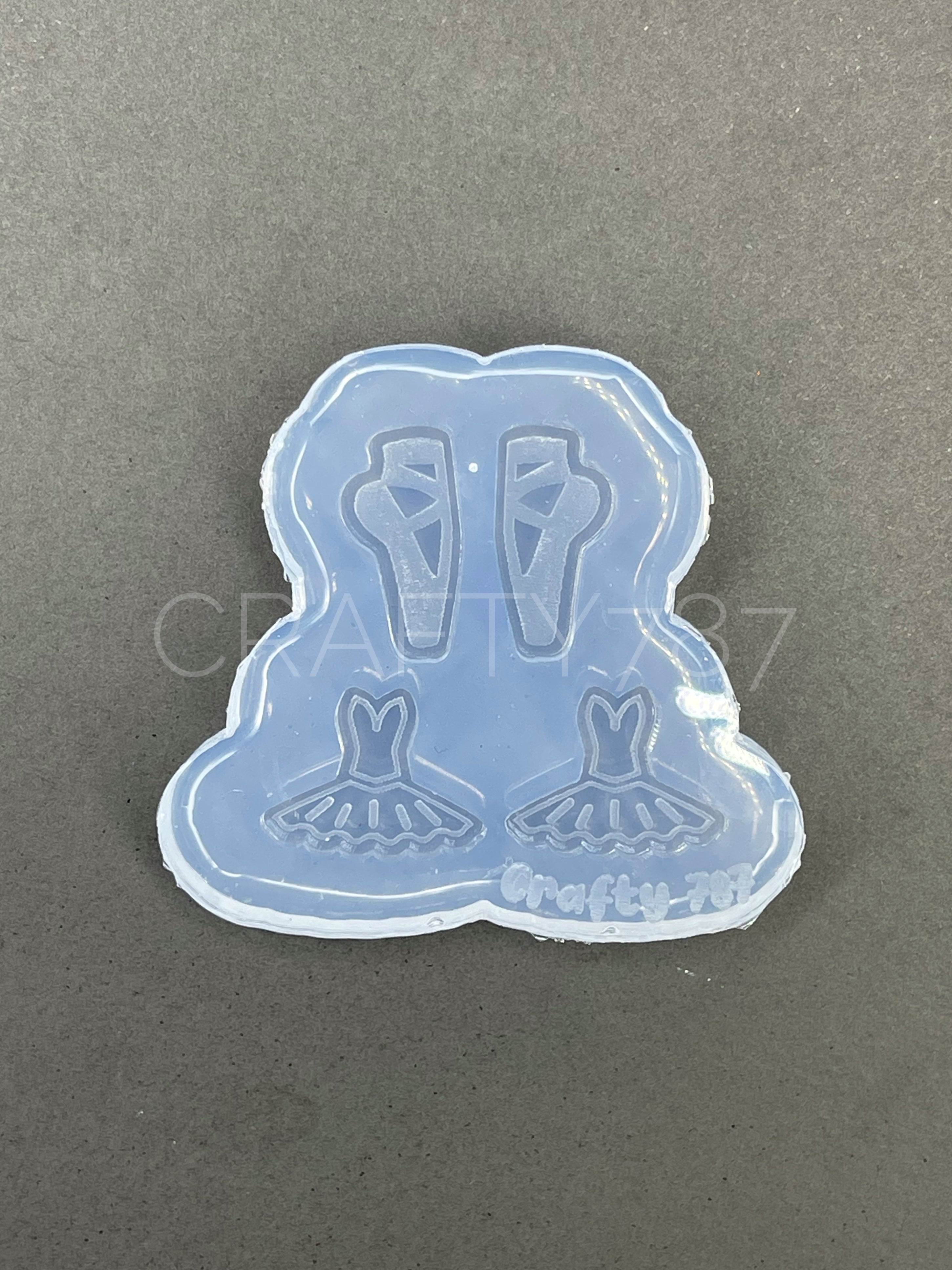 Ballet Stud Earring Silicone Mold, Bits Mold (B13)