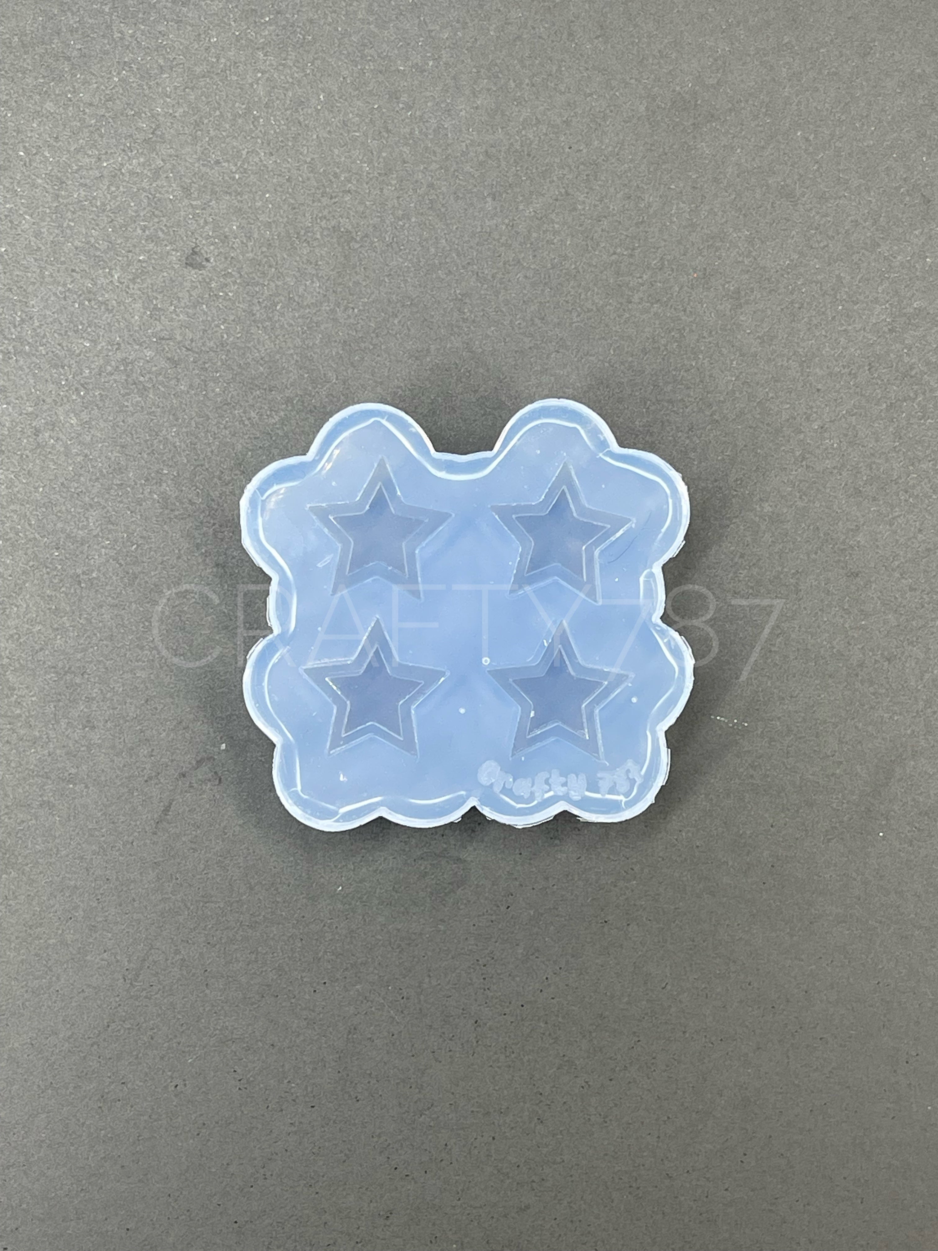 Star Stud Earring Mold, Layered Star Mold (A13)