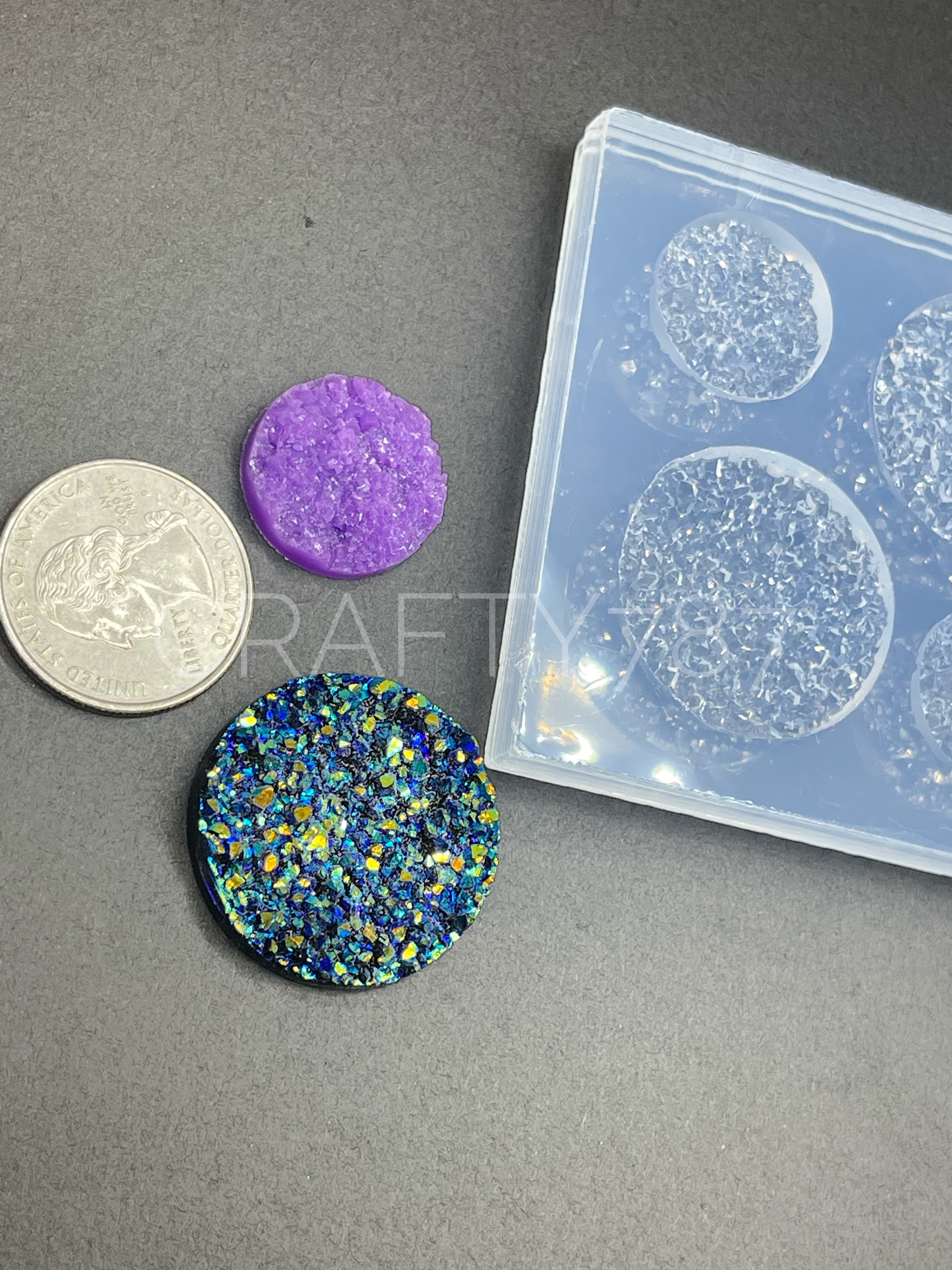 Druzy Variety Palette Circle 30mm and 20mm(B5)