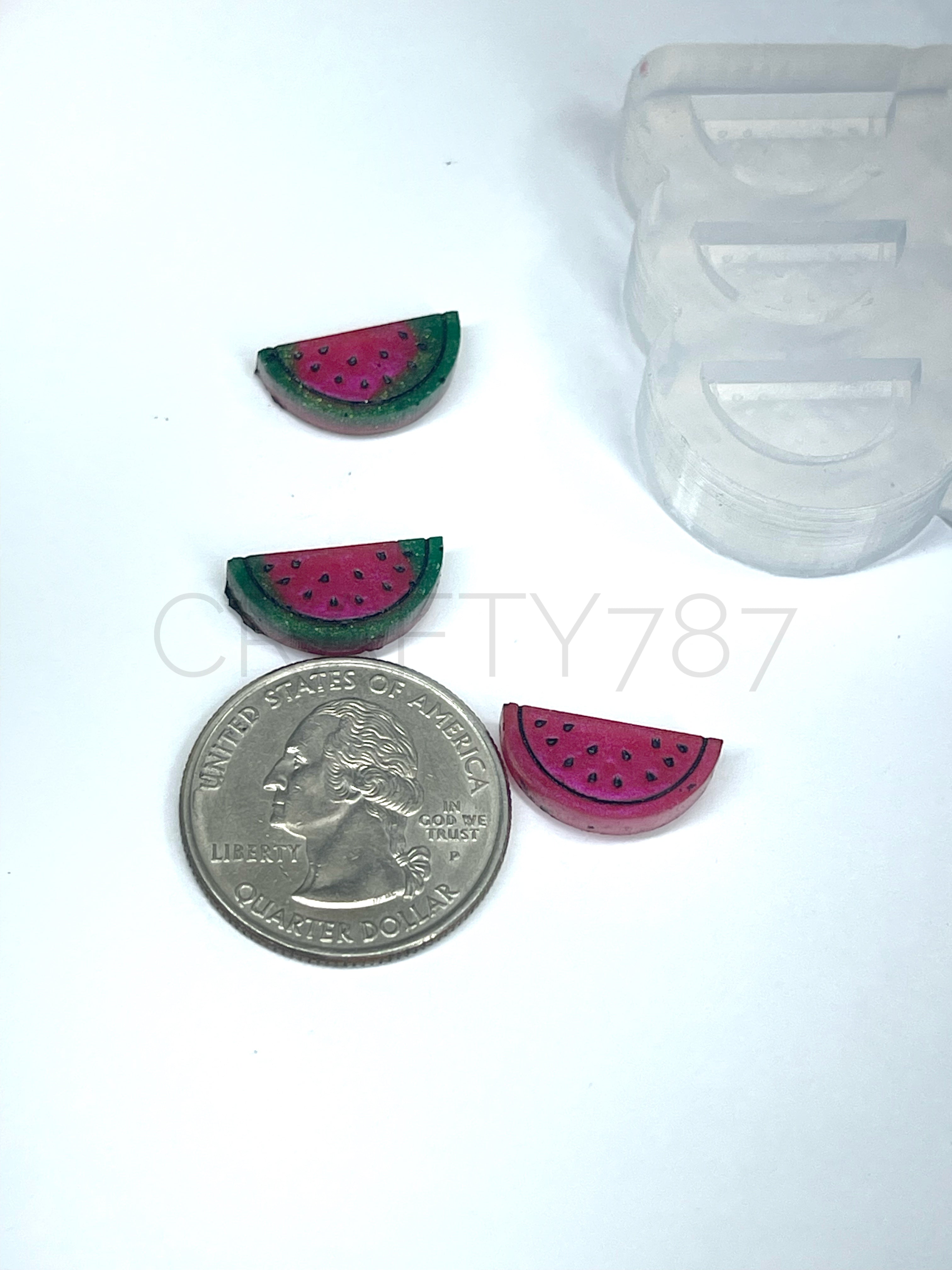 Watermelon Earring Stud Silicone Mold Style 2 (B10)