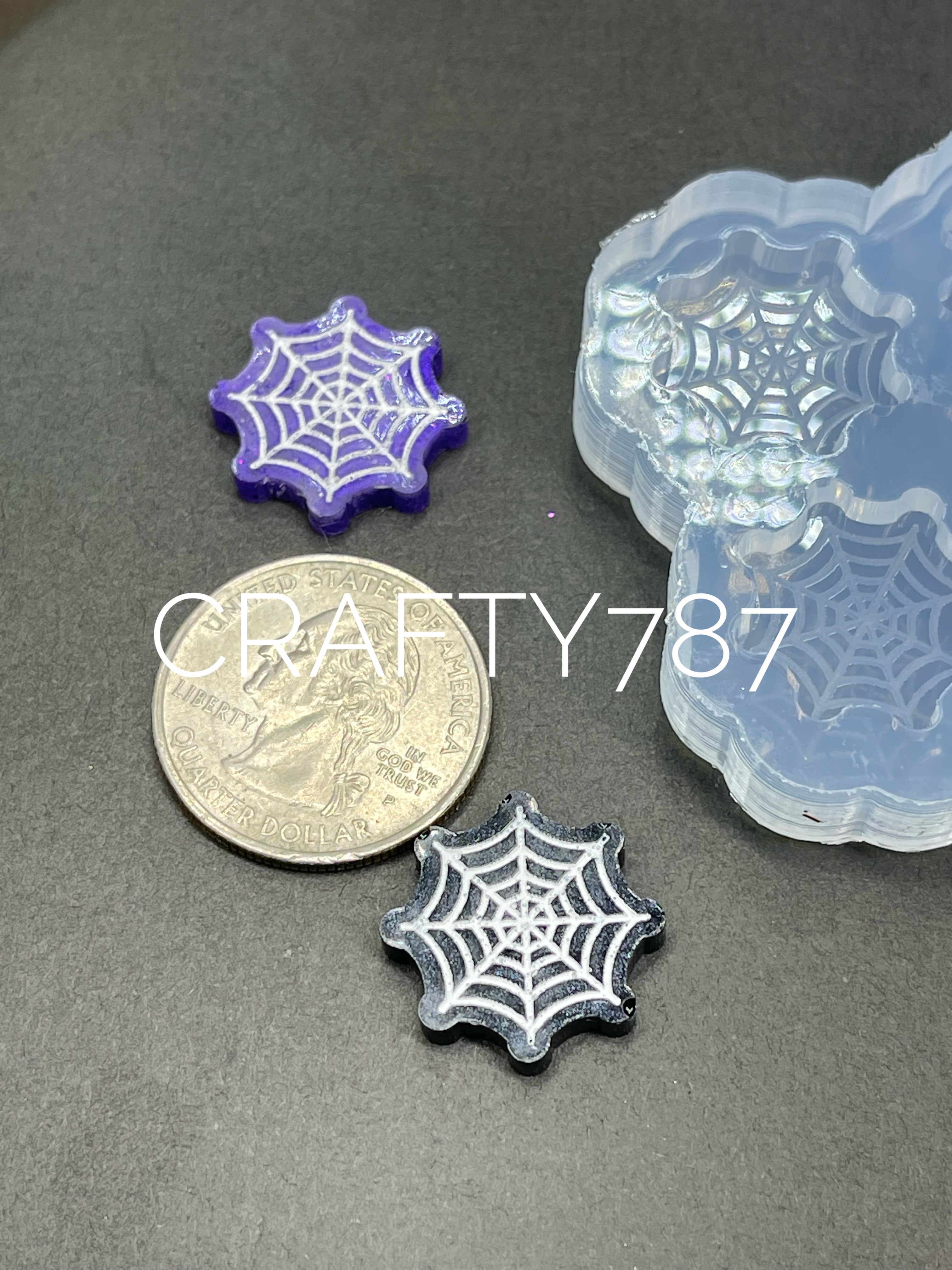 Spider Web Stud Earring Silicone Mold (A4)