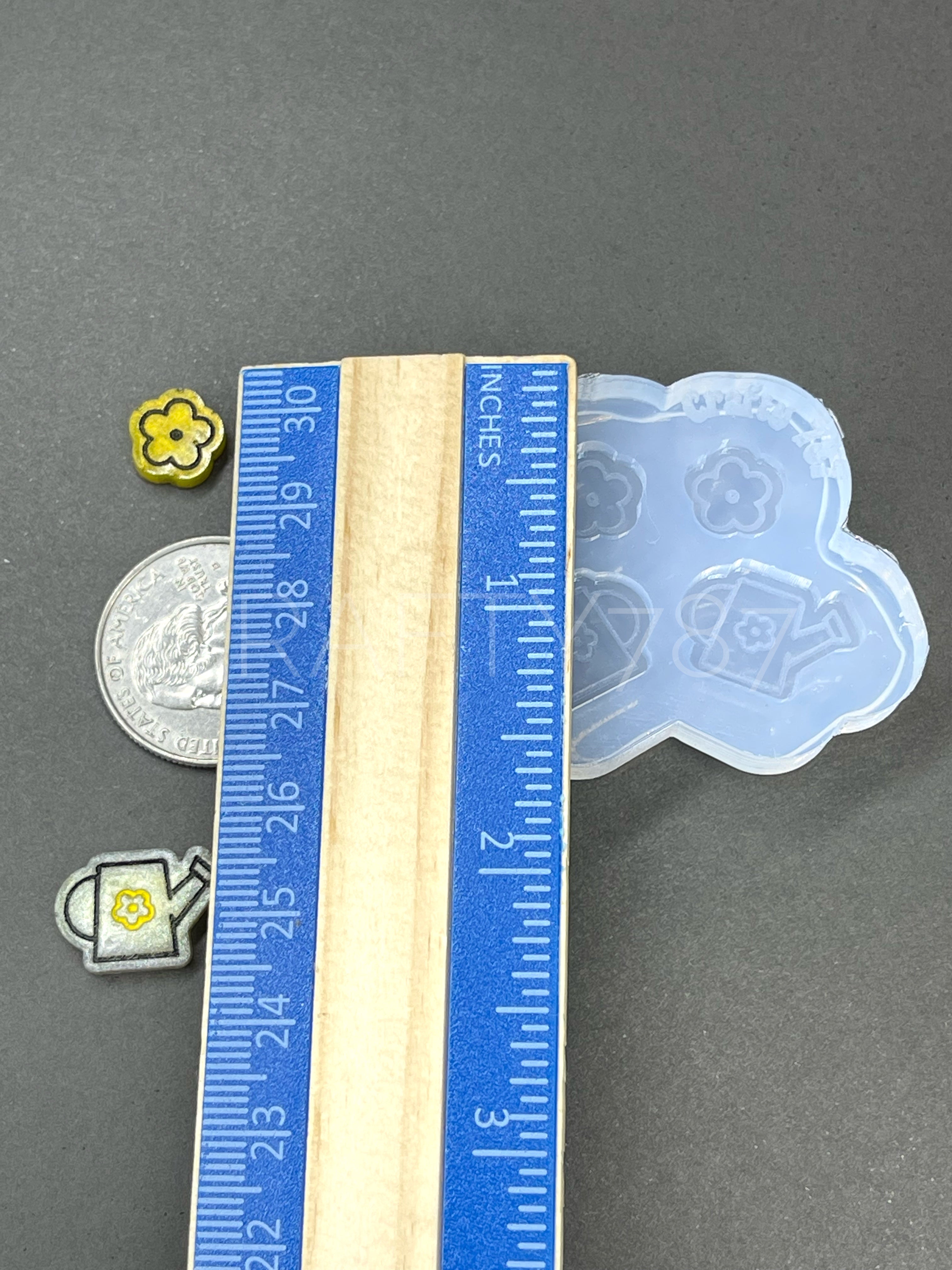 Mini Flower & Water Stud Earring Silicone Mold (B13)