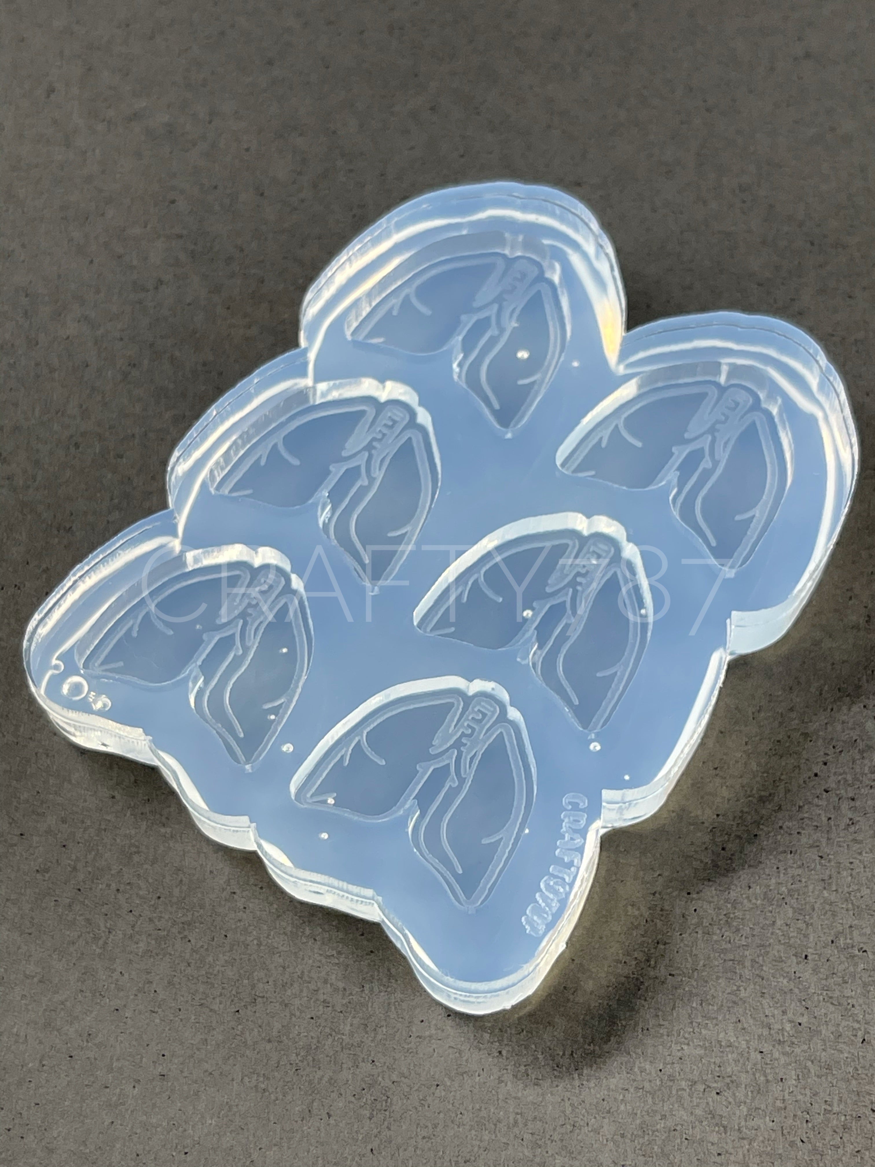 Lungs/Pulmones Studs Bits Silicone Mold(B10)