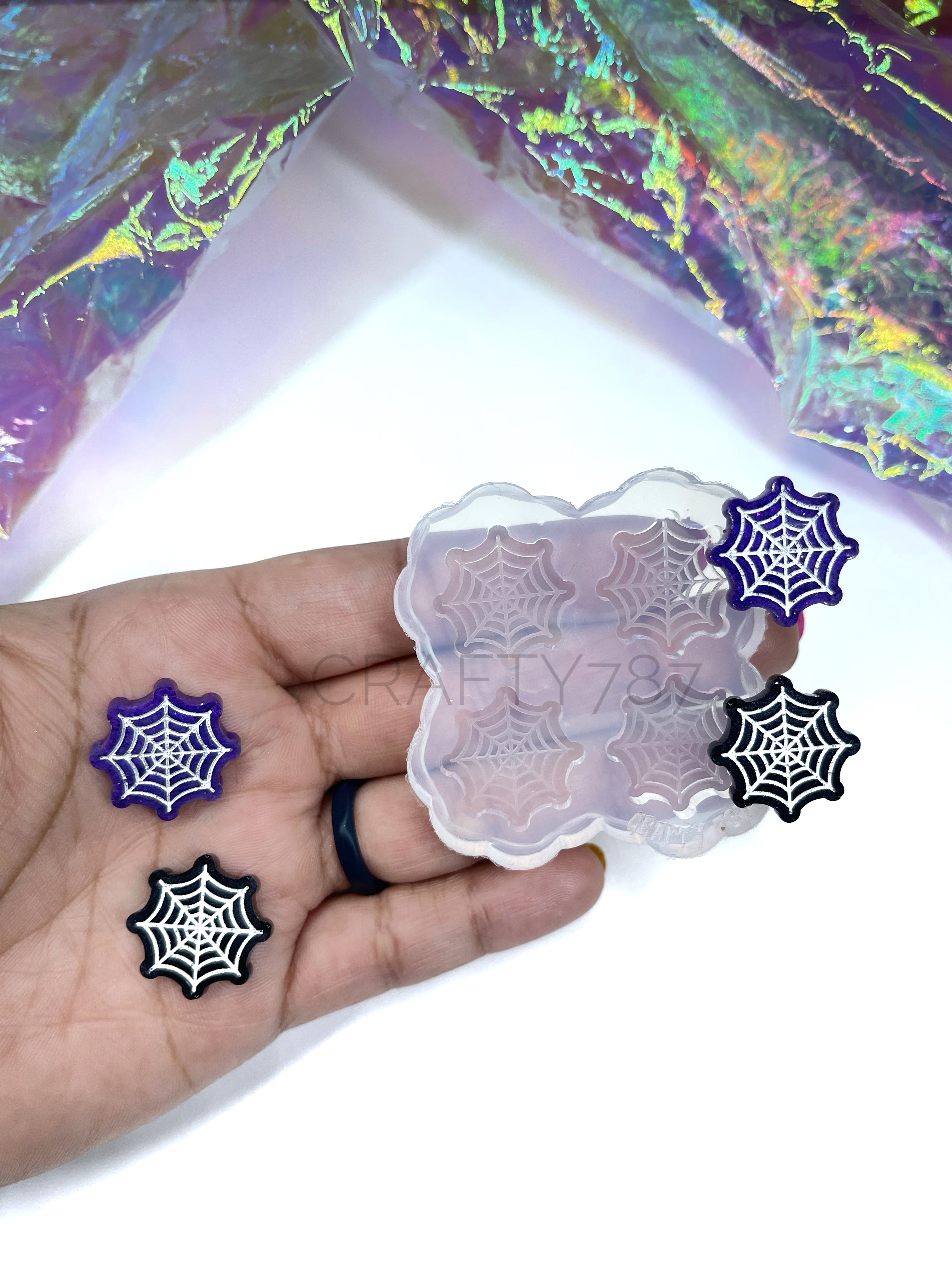 Spider Web Stud Earring Silicone Mold (A4)