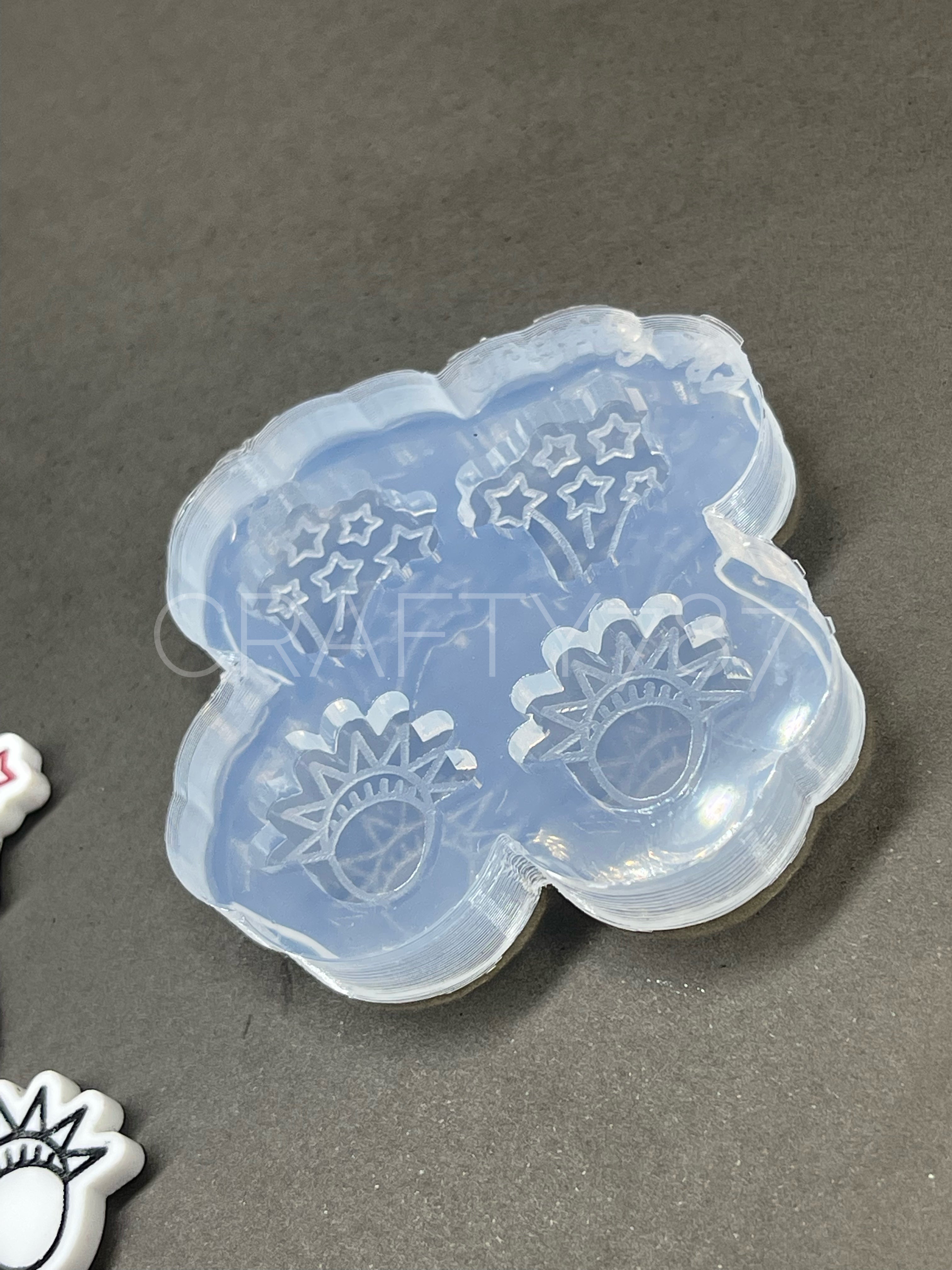 Independence Day Studs Earring Silicone Mold, USA Mold (A13)