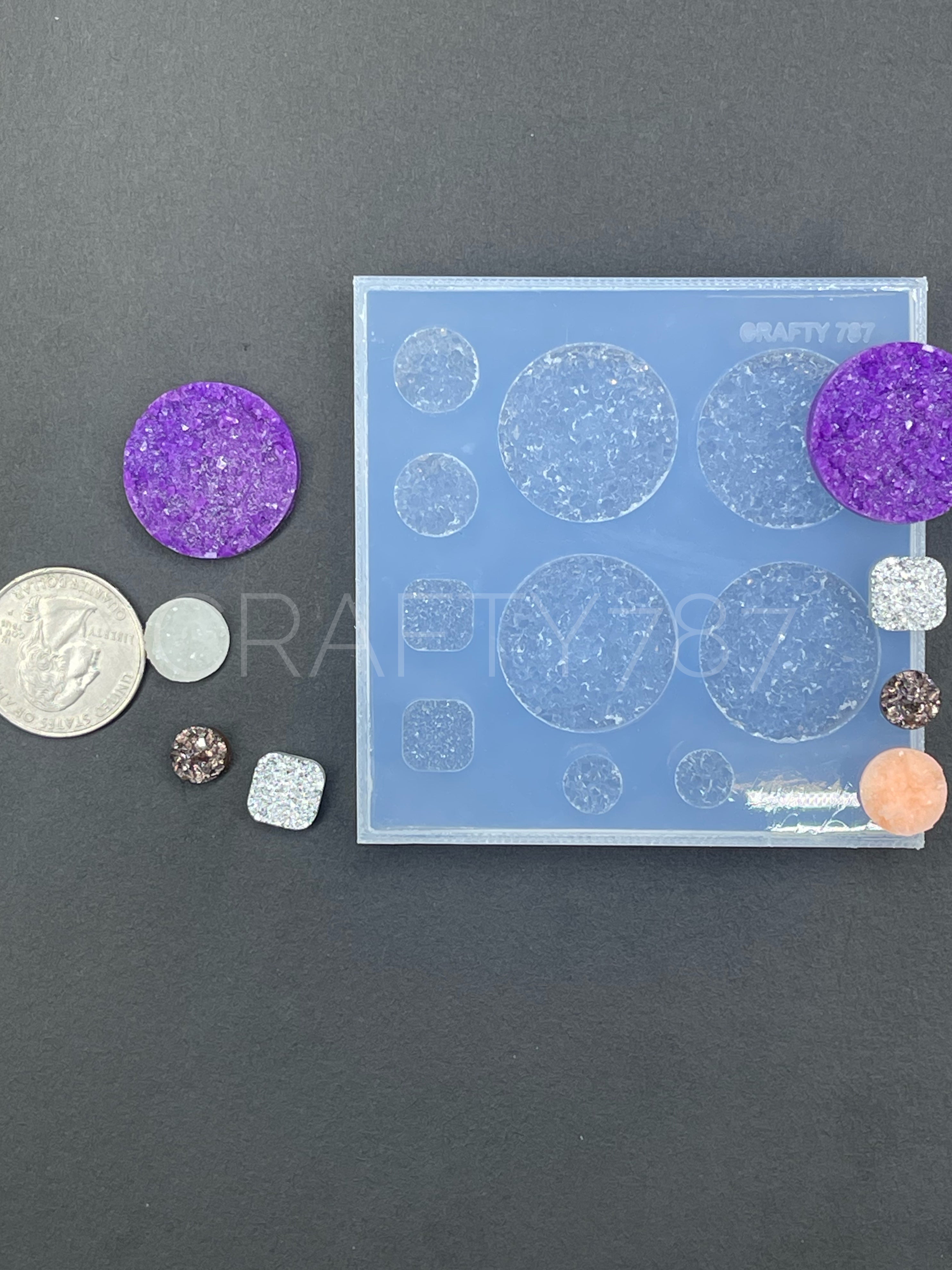 Variety Druzy Earring Silicone Mold (B5)