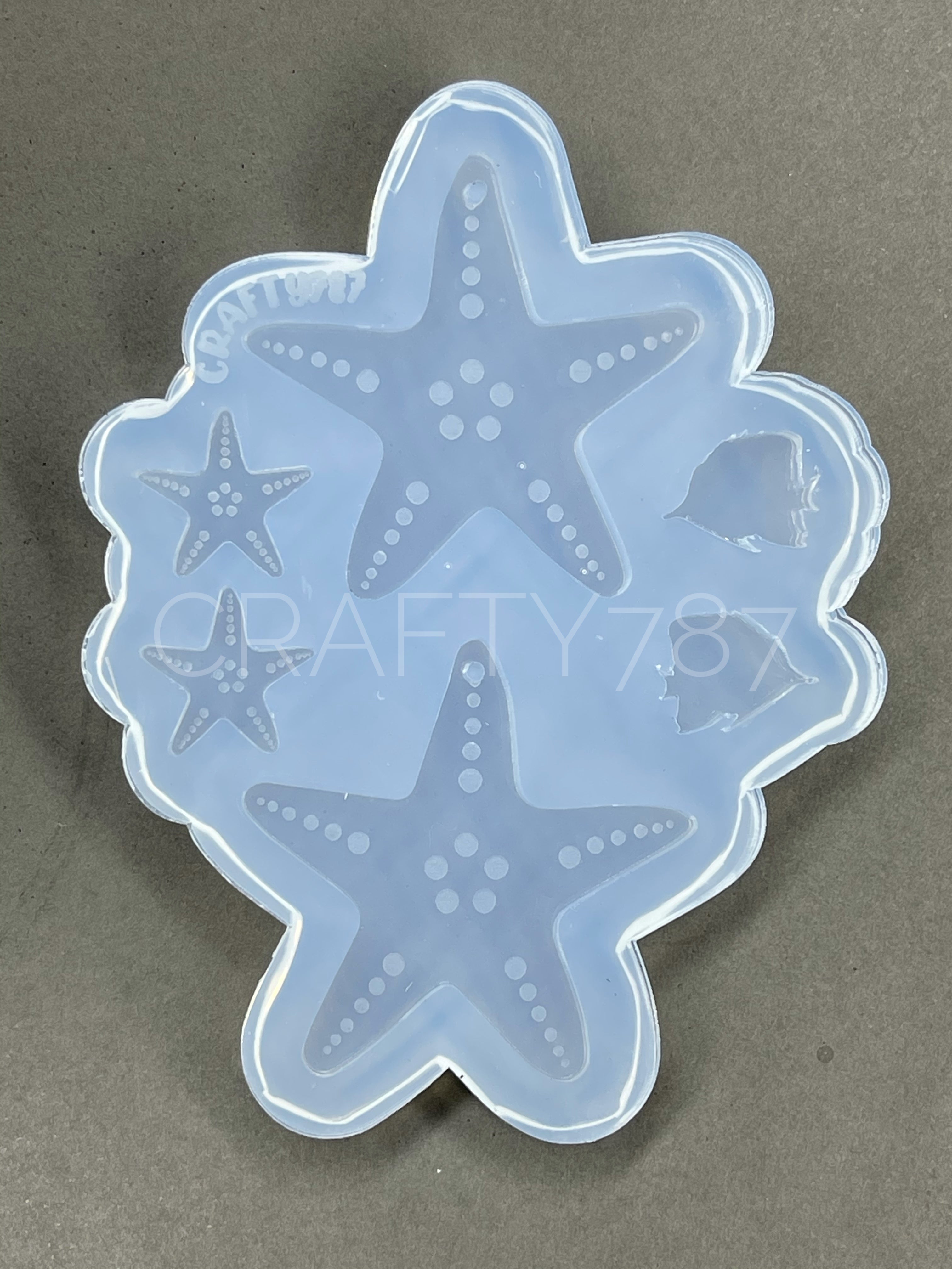 Starfish Dangle/Studs + Bonus Fish Studs Silicone Mold (C9)