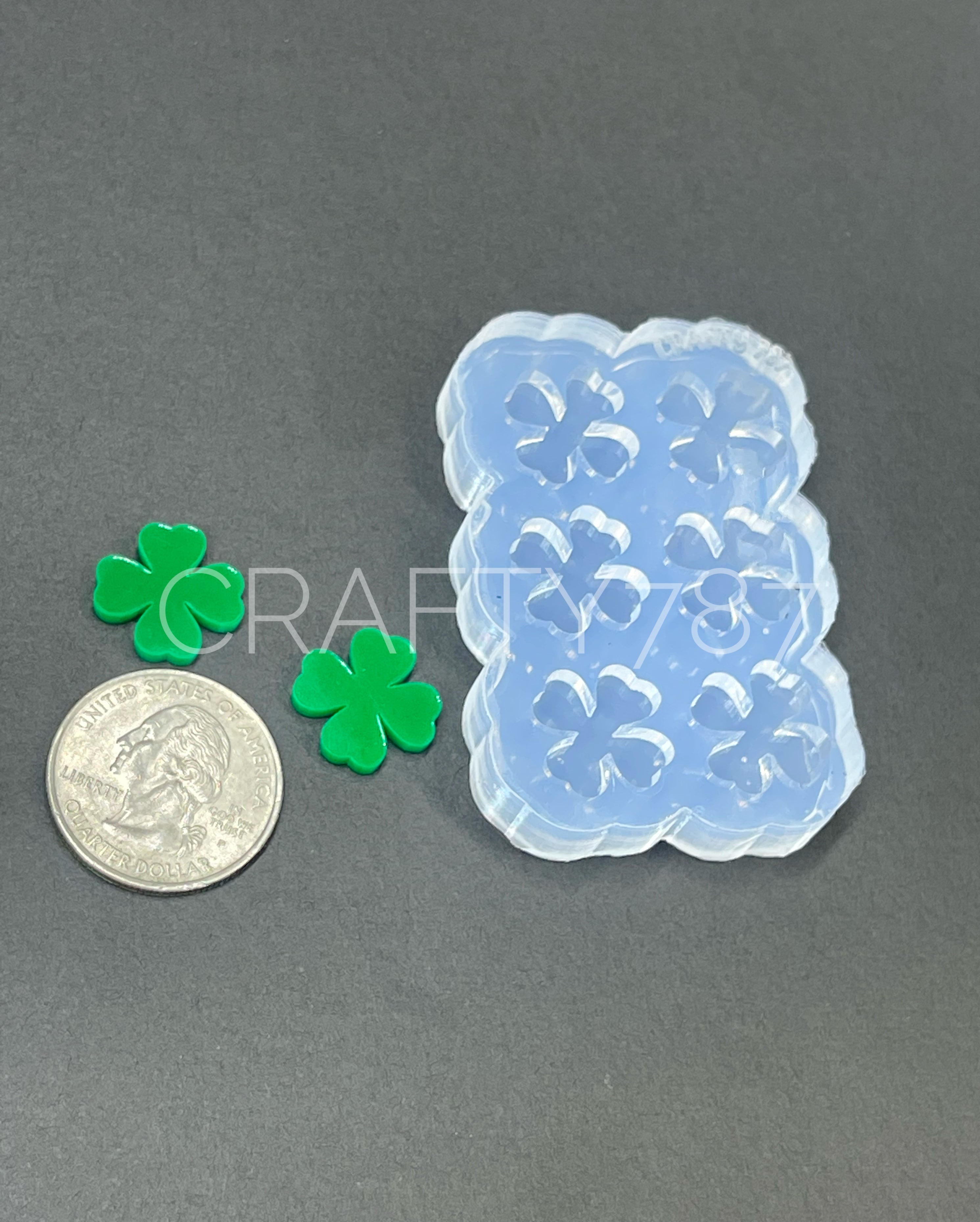 Four Leaf Clover Stud Earring Silicone Mold (A2)