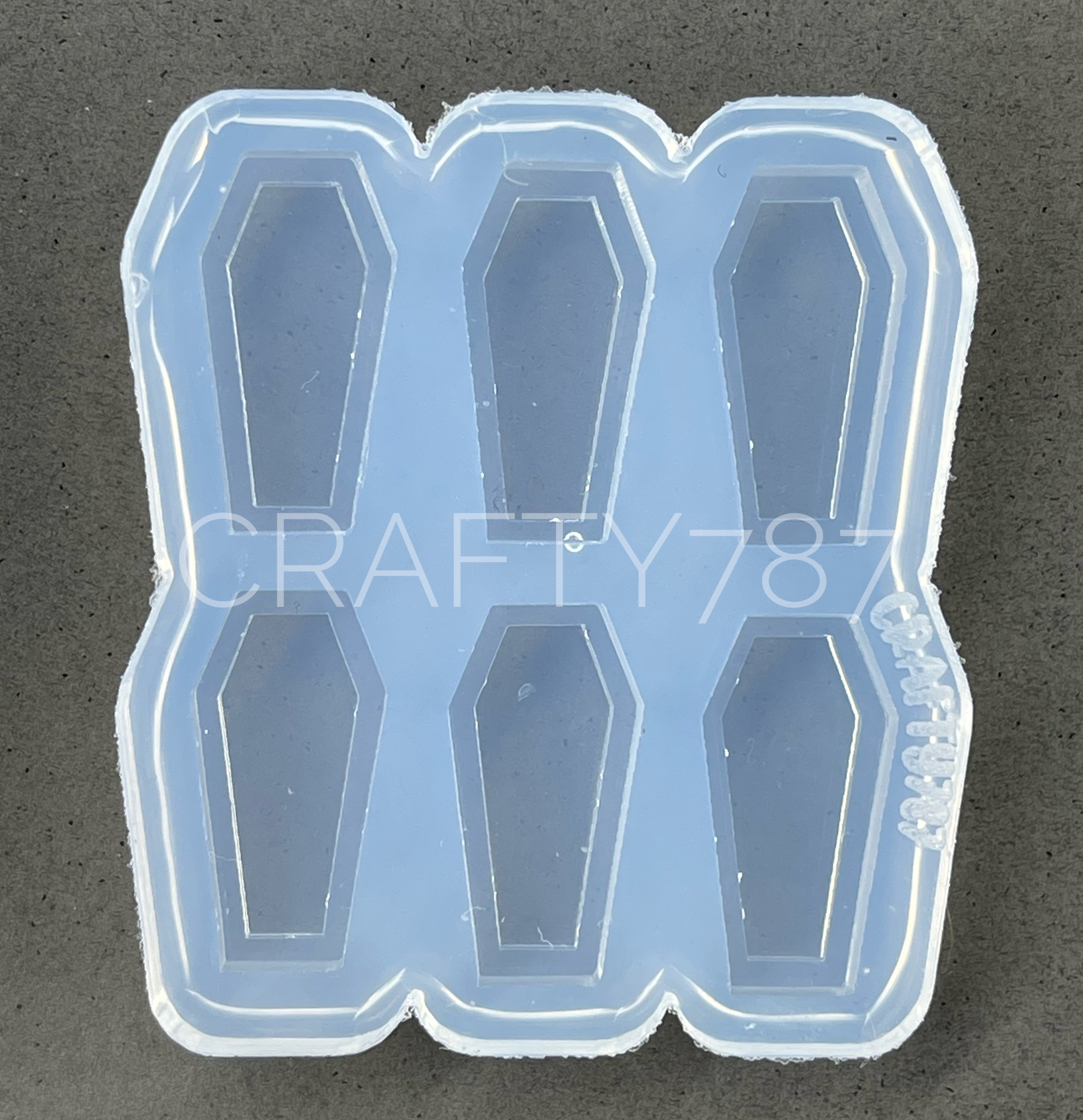 Coffin Stud Earring Silicone Mold 2 layers(B6)