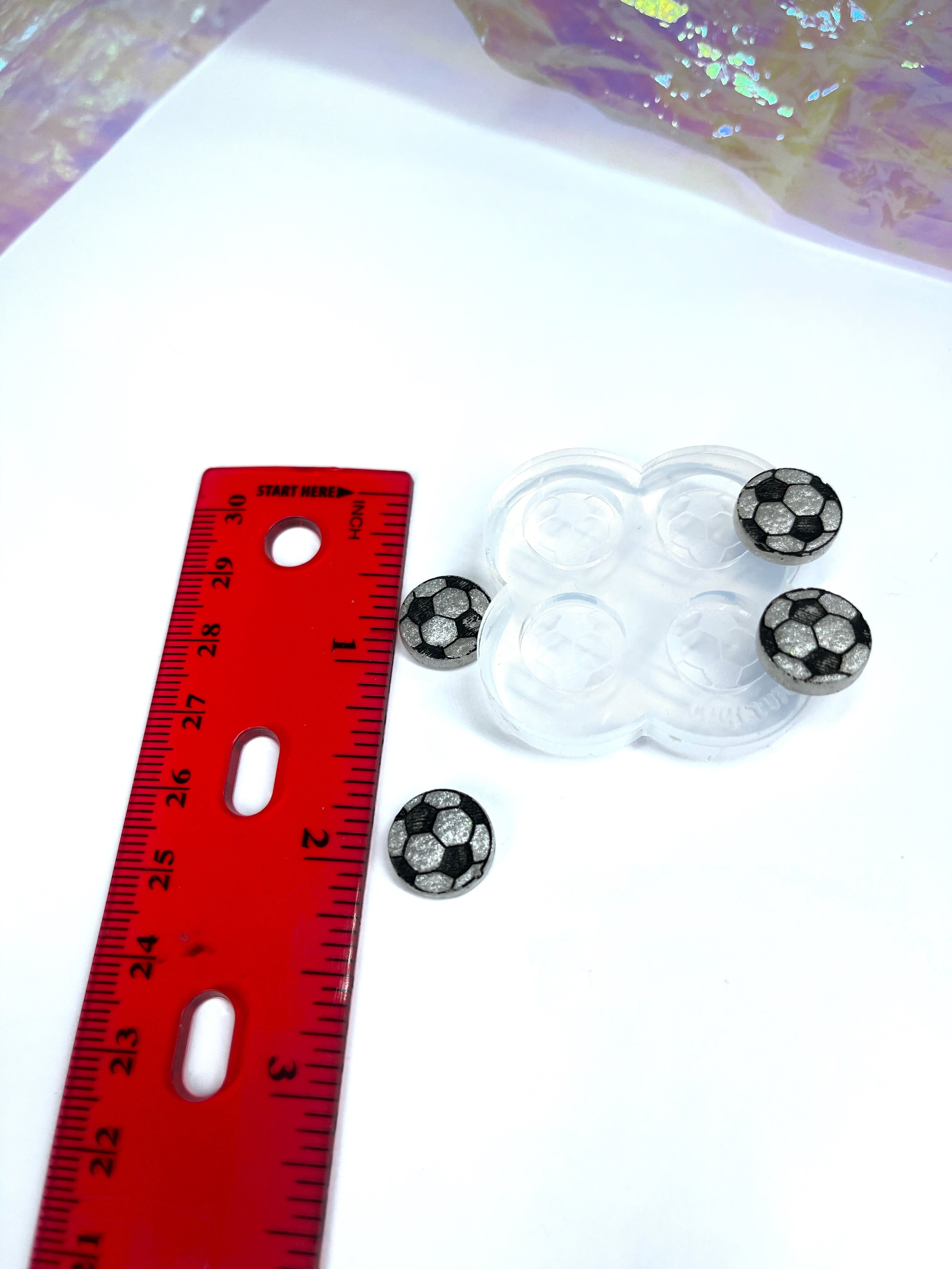 Soccer Ball Stud Earring Silicone Mold(A6)