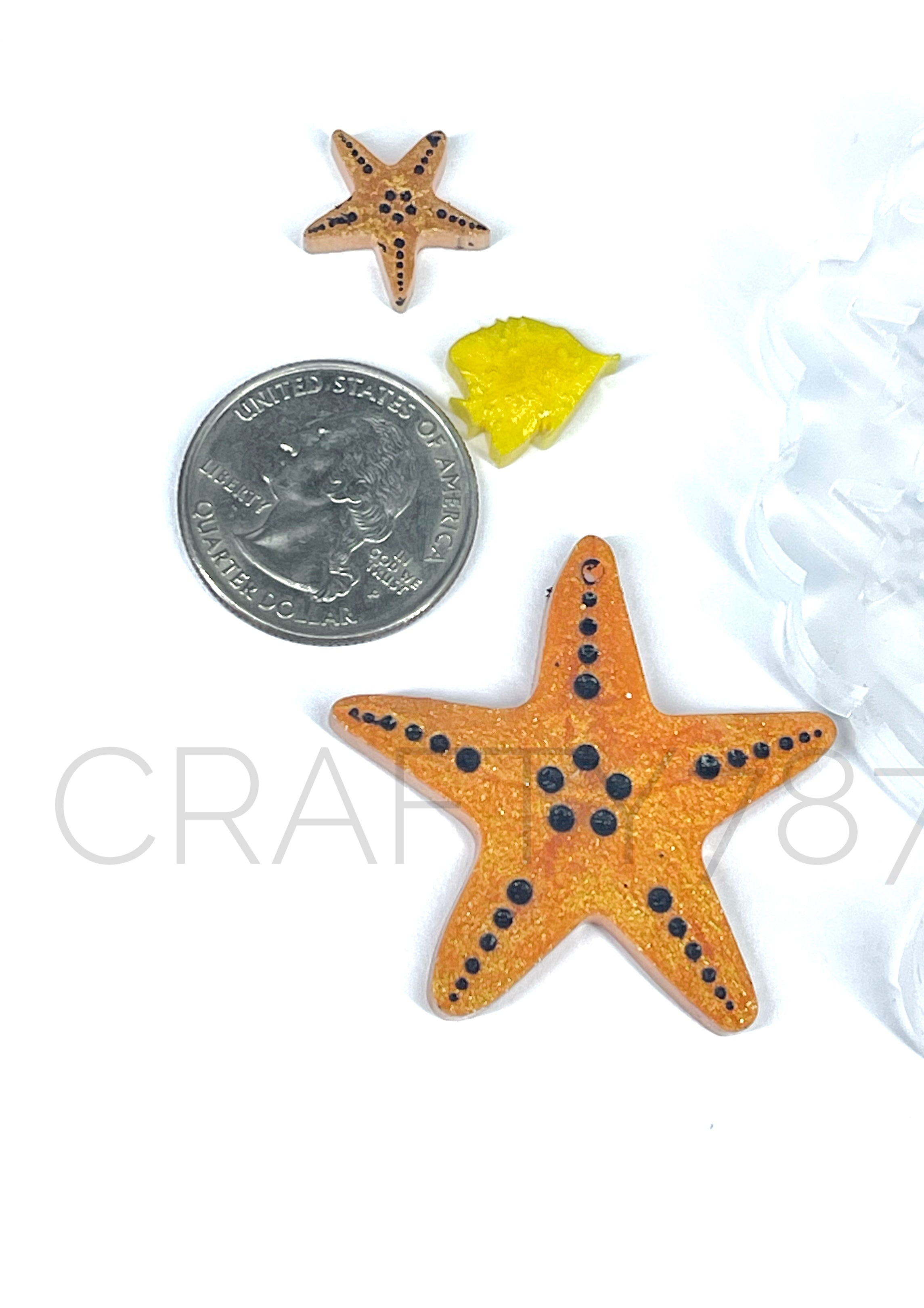Starfish Dangle/Studs + Bonus Fish Studs Silicone Mold (C9)