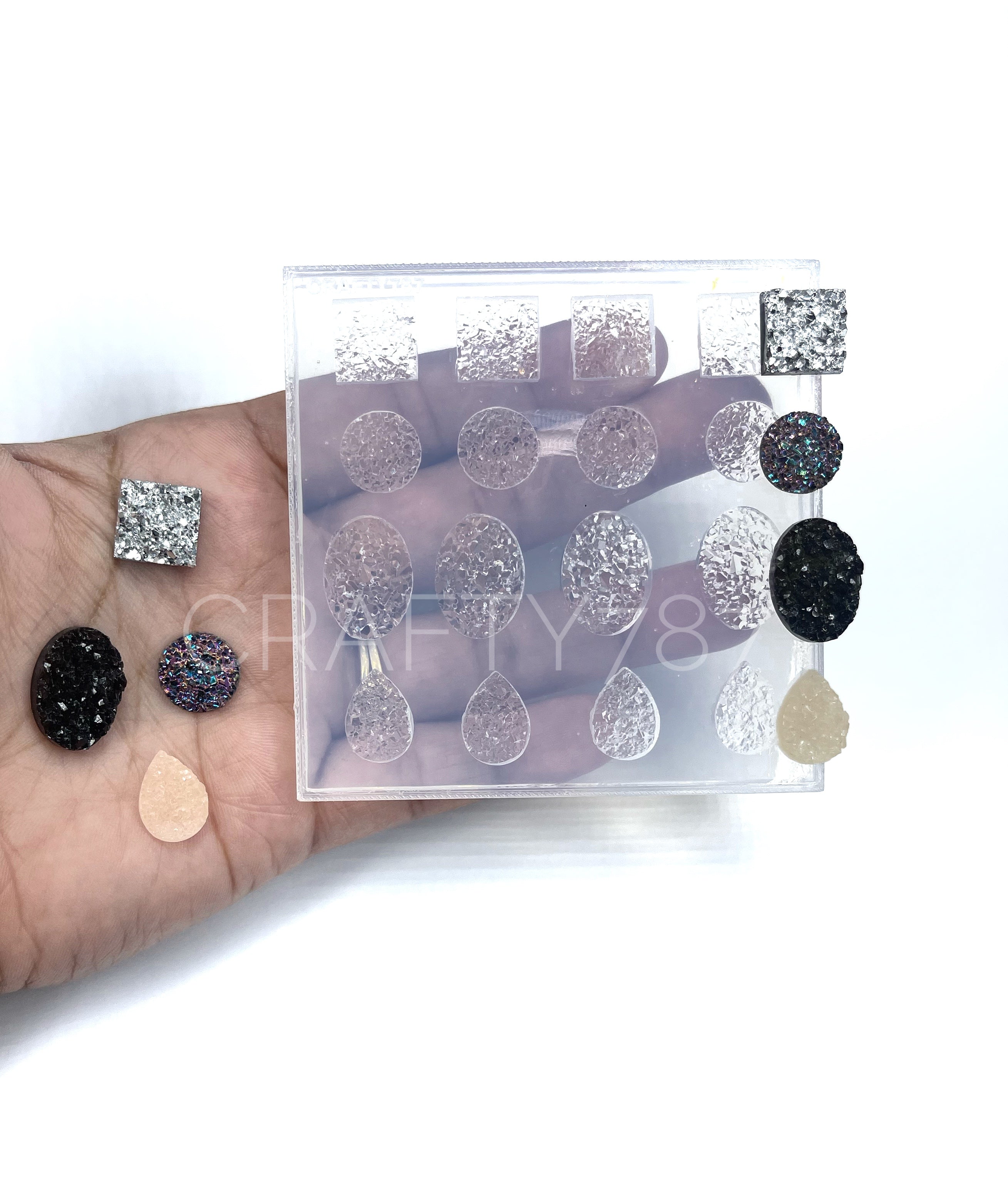 Druzy Variety Earrings Silicone Mold (B2)