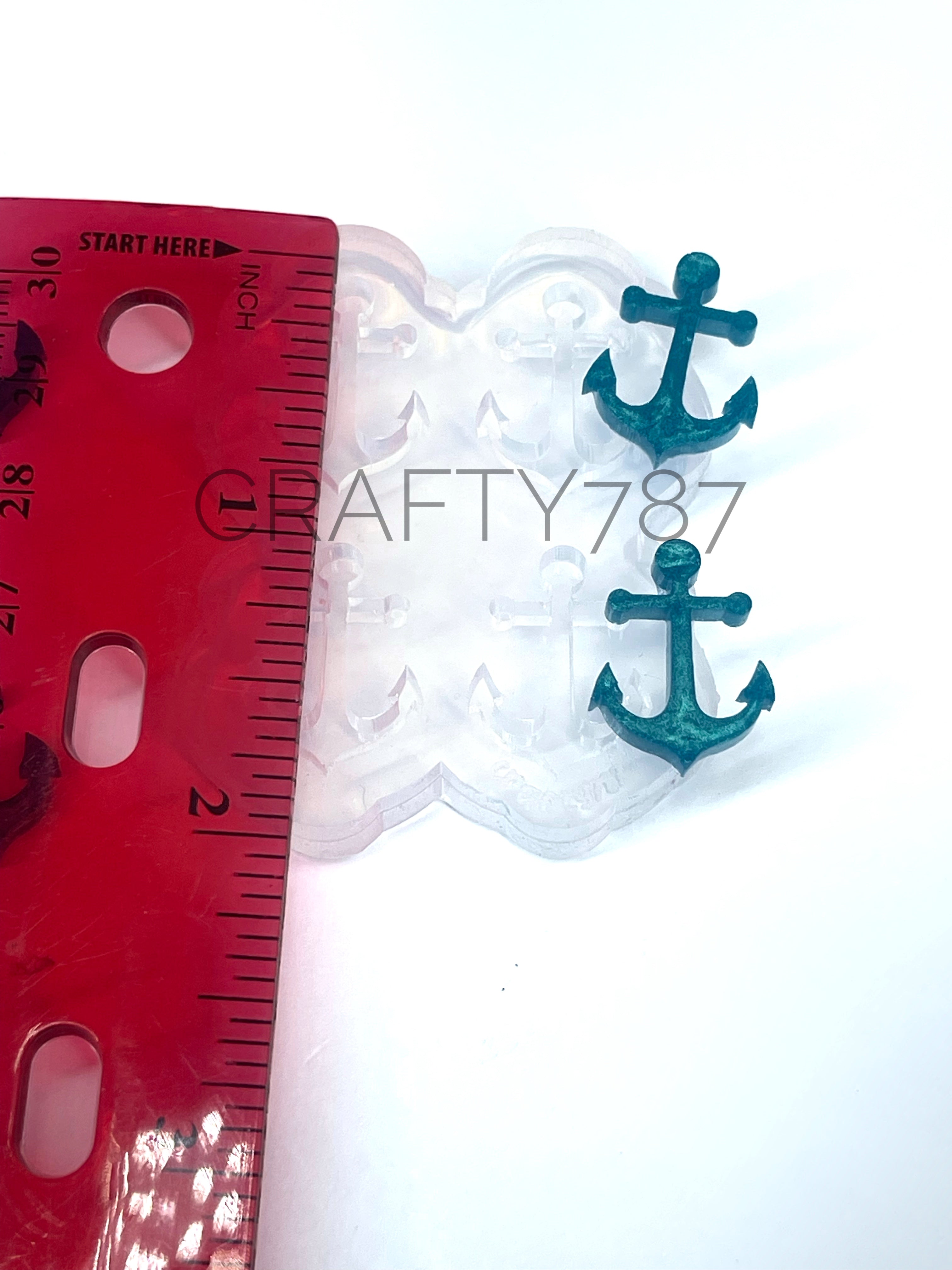 Anchor Ancla Earring Stud Silicone Mold(B10)