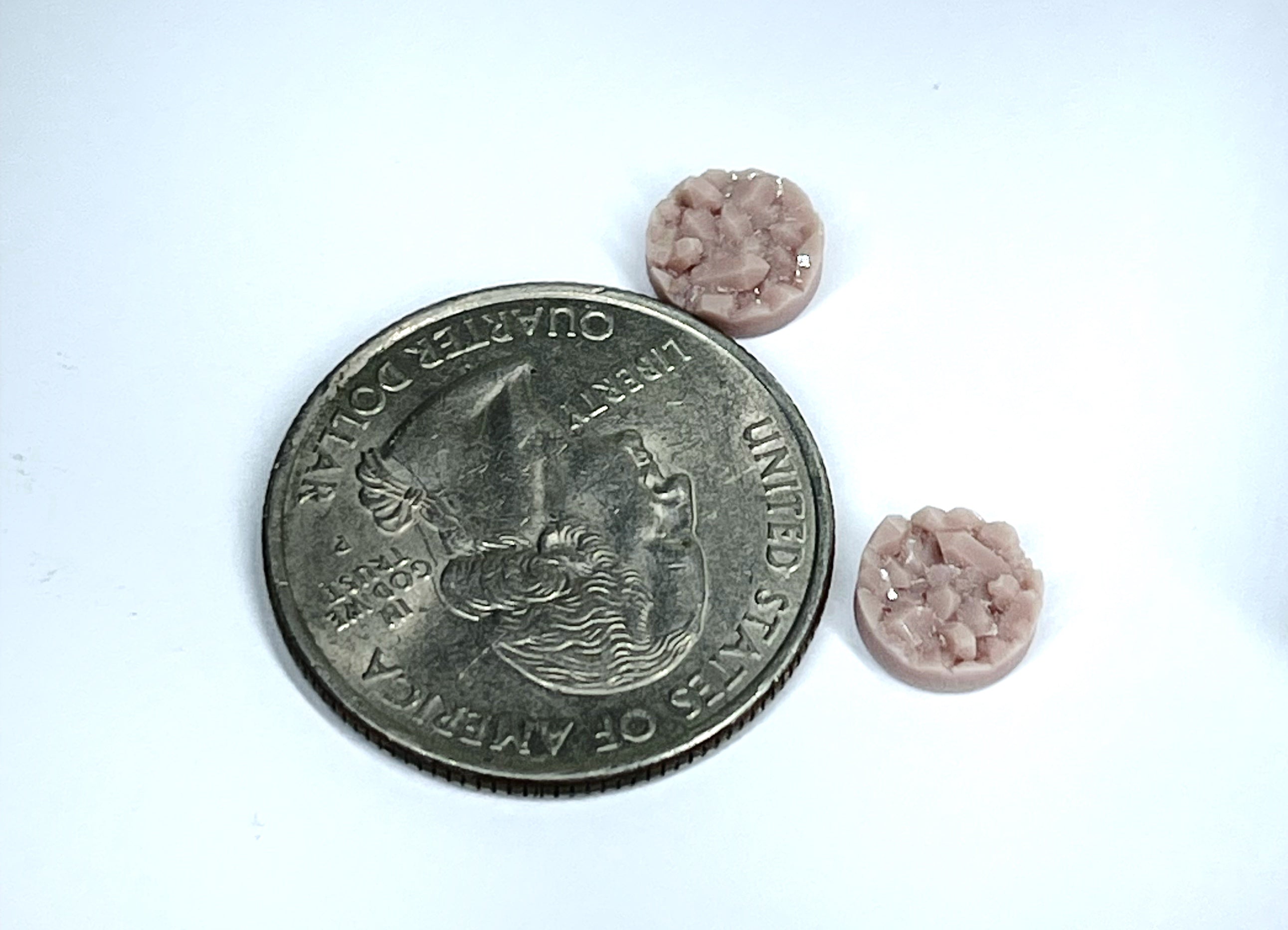 Circle 8mm Druzy Stud Earring Silicone Mold (A5)