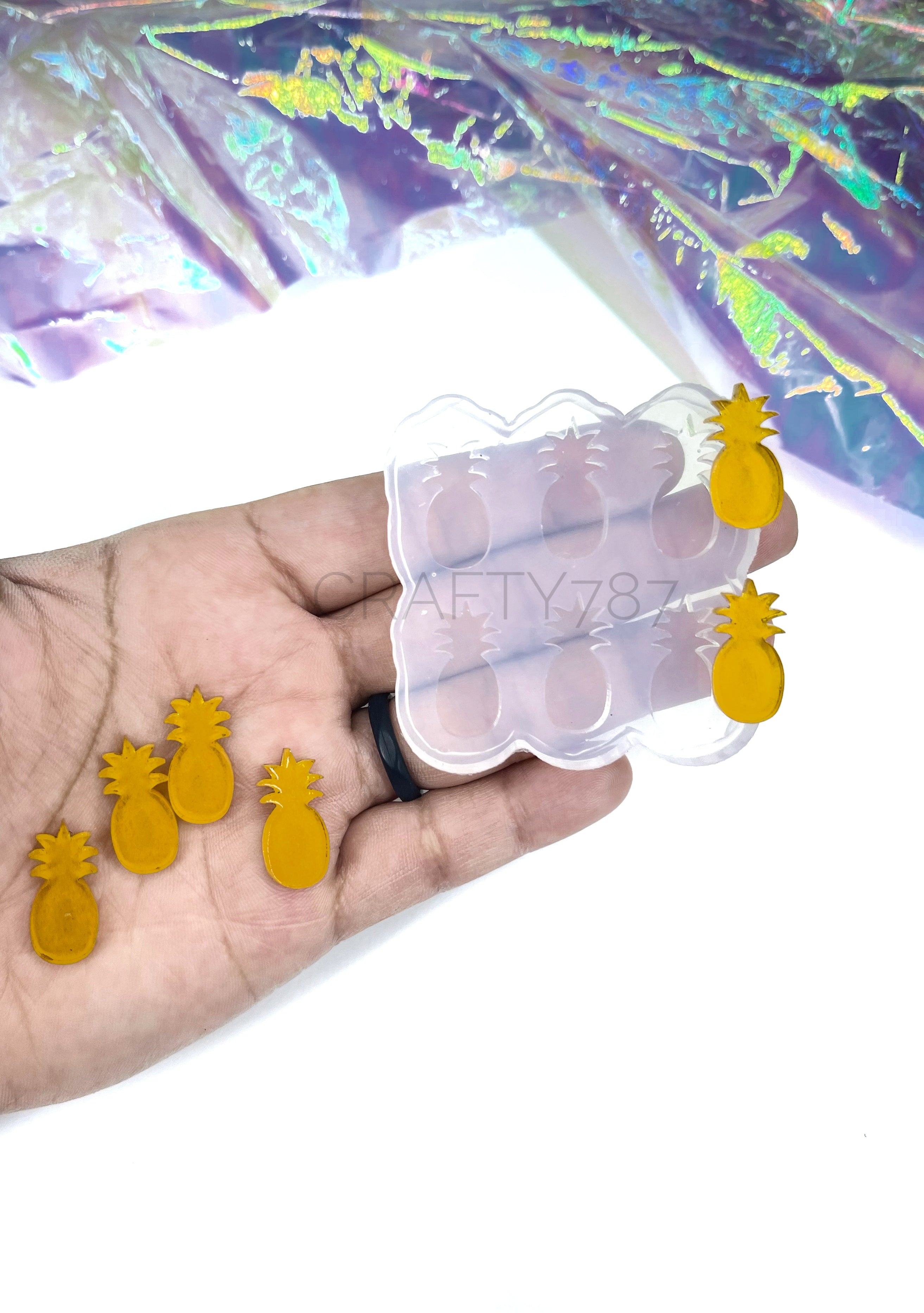 Pineapple Piña Stud Earring Silicone Mold Mid size (B6)