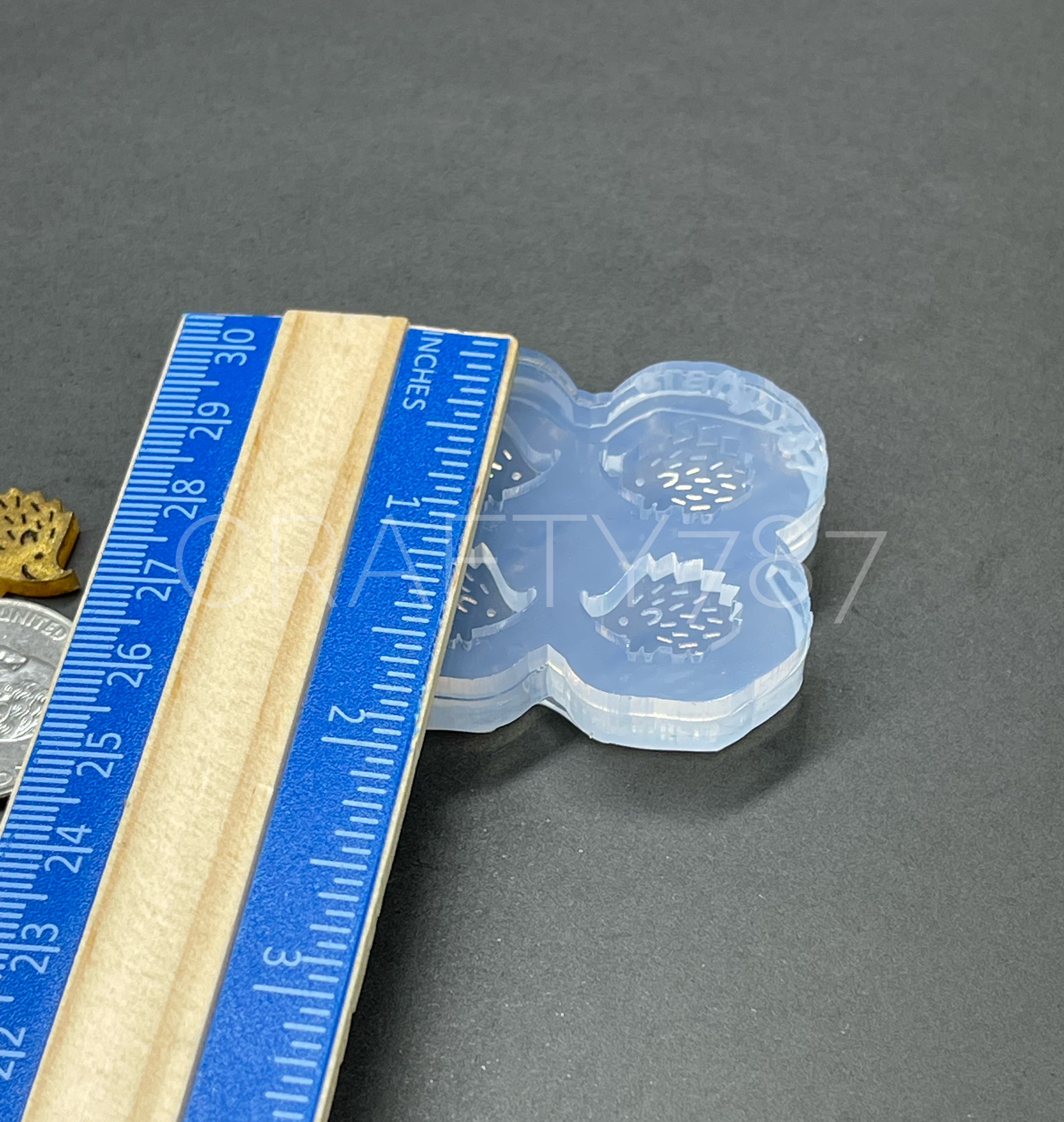 Hedgehog Porcupine Stud Earring Silicone Mold (B13)