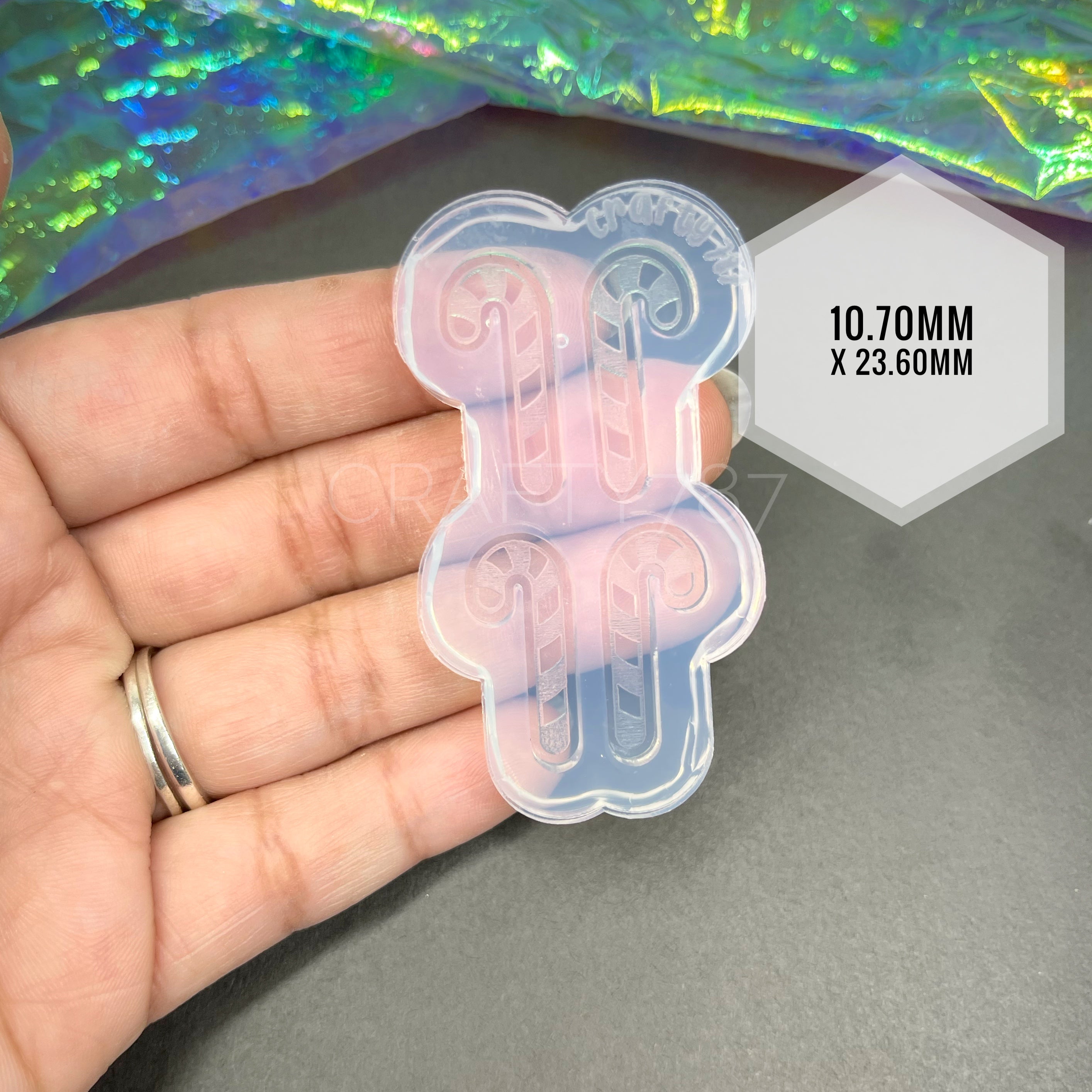 Candy Cane Stud Earring Mold(B9)