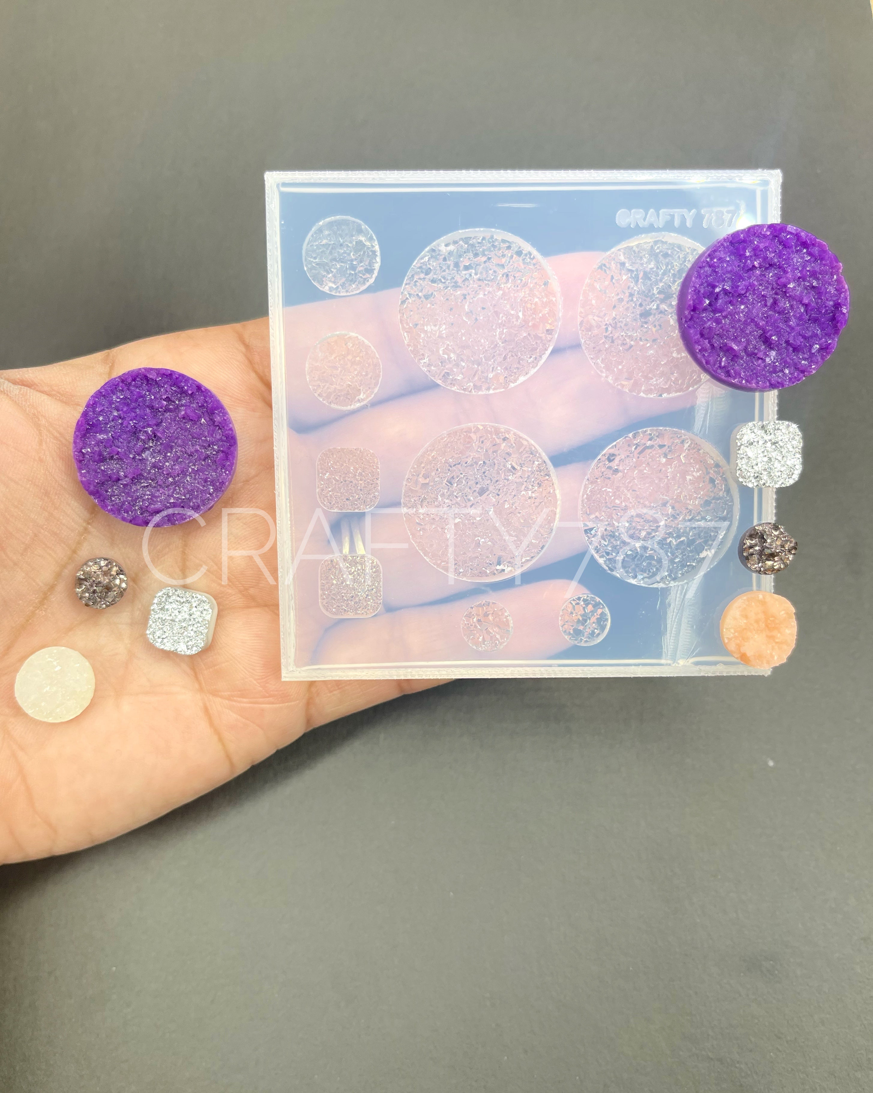 Variety Druzy Earring Silicone Mold (B5)