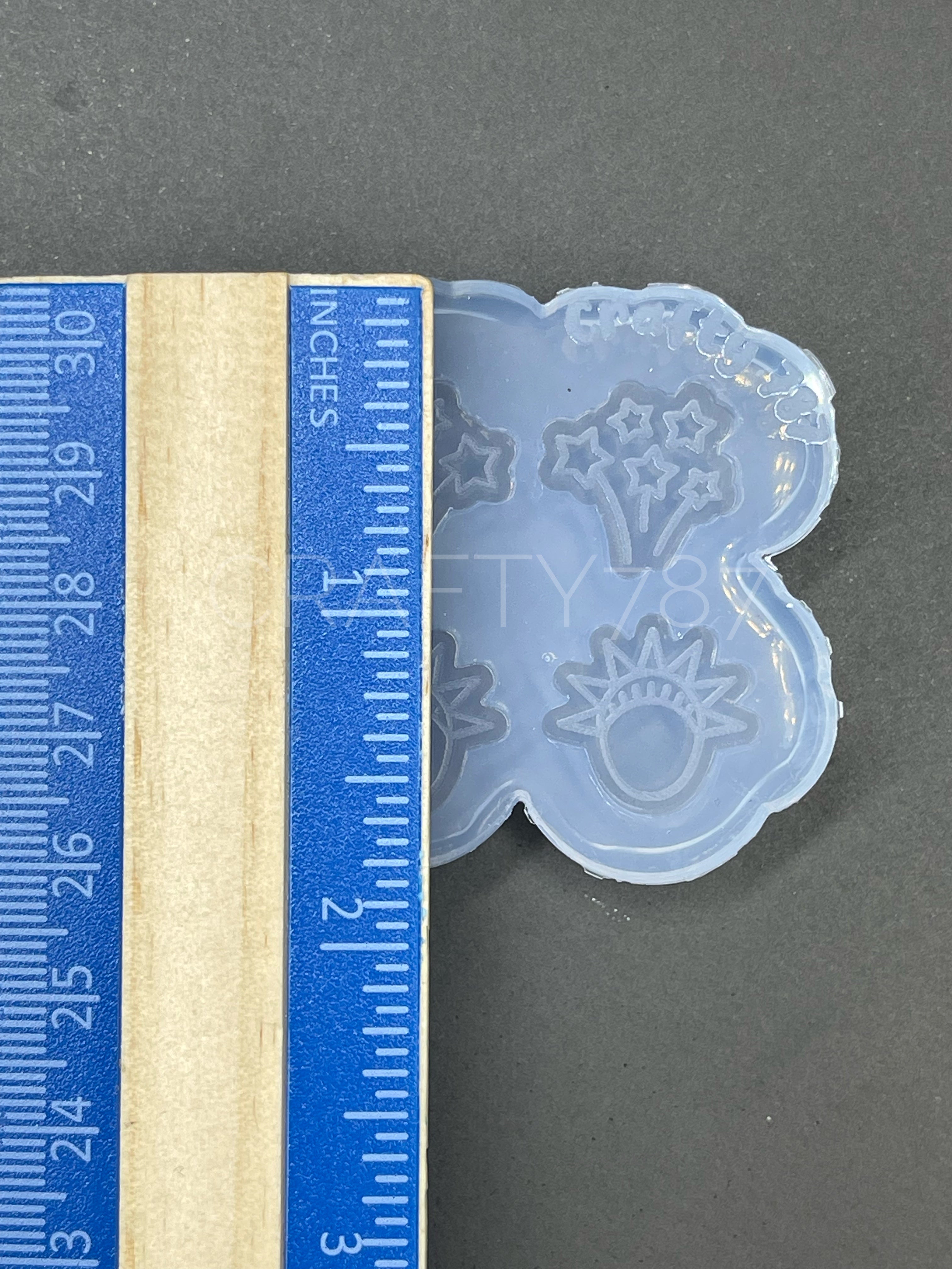 Independence Day Studs Earring Silicone Mold, USA Mold (A13)