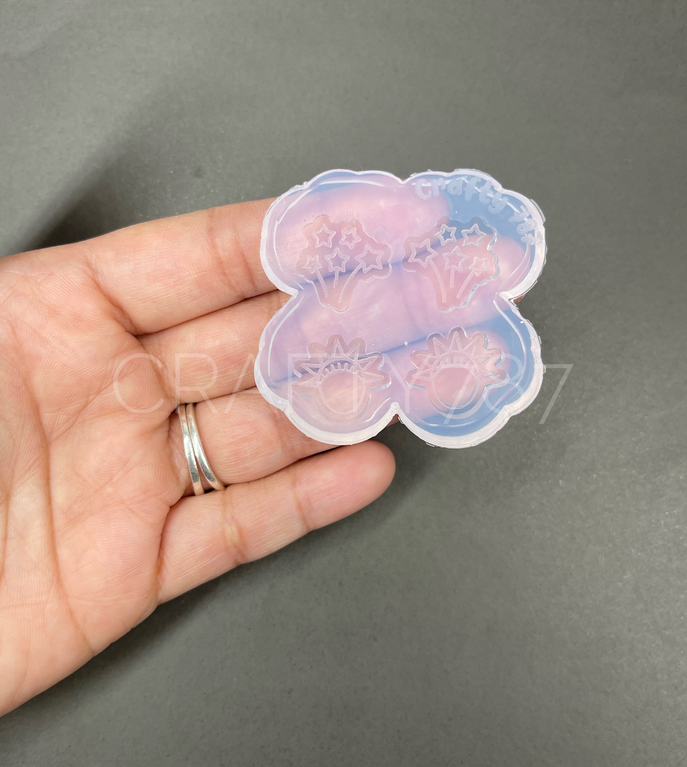 Independence Day Studs Earring Silicone Mold, USA Mold (A13)