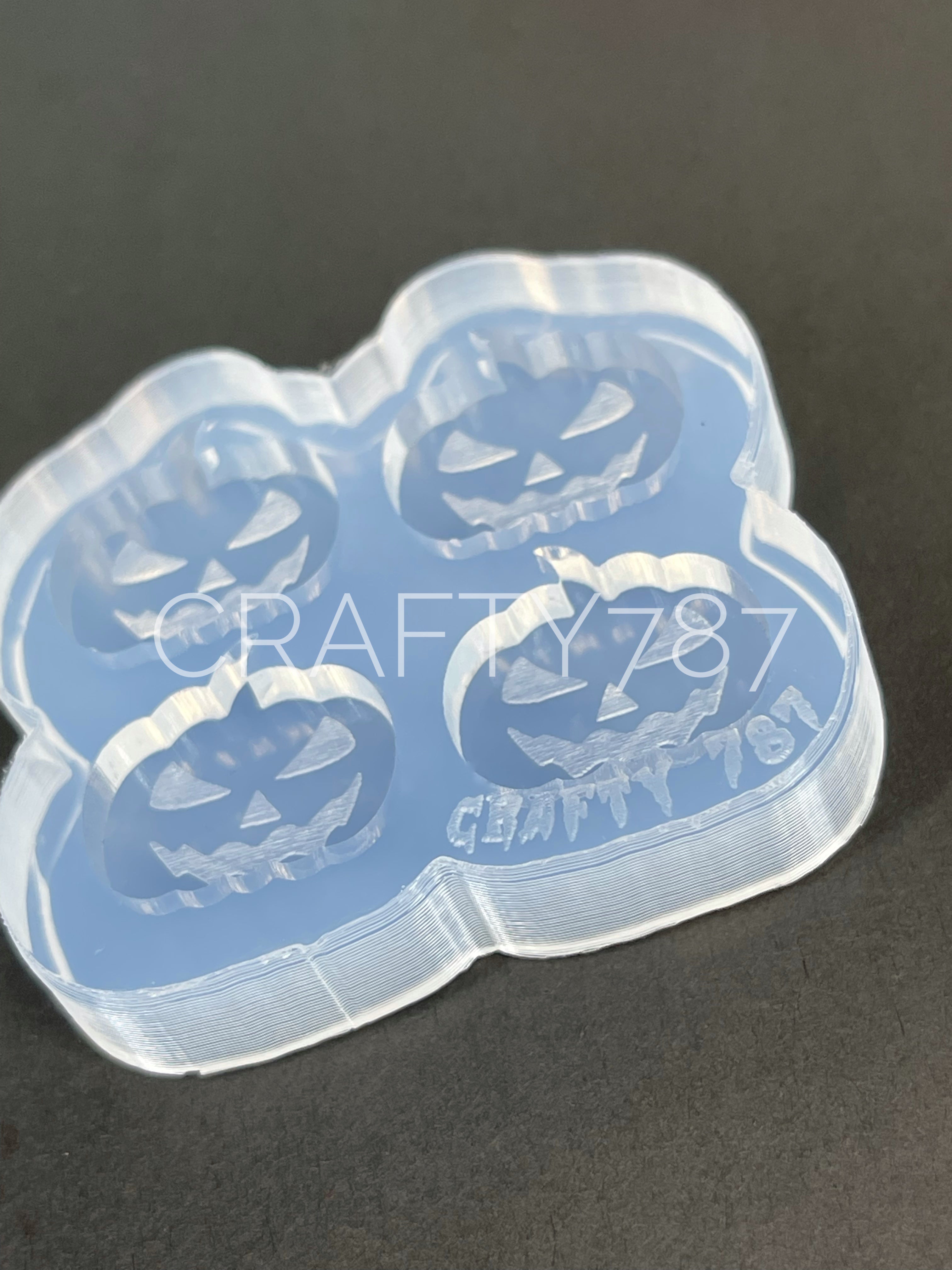Scary Pumpkin Stud Silicone Mold(A6)