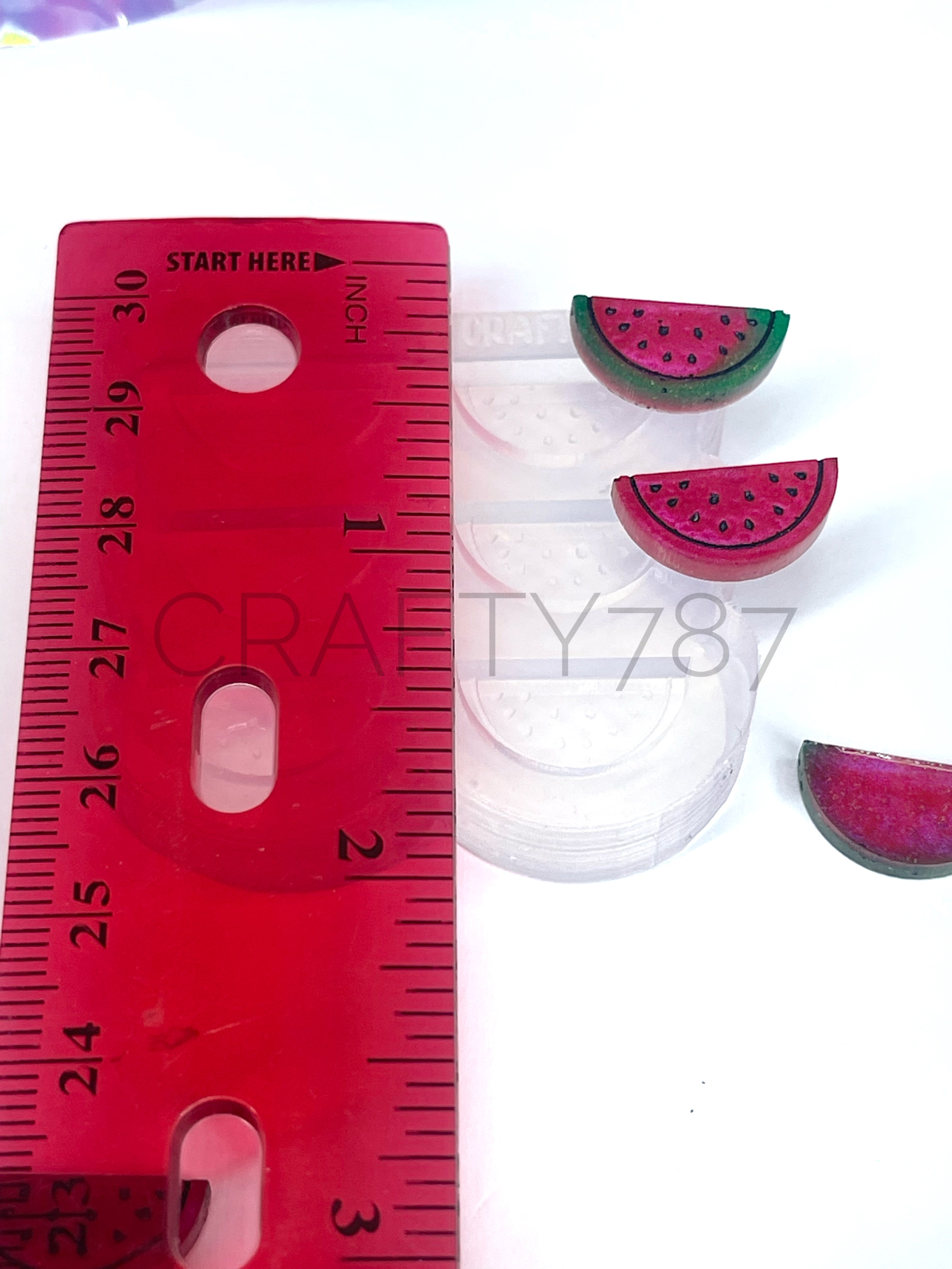 Watermelon Earring Stud Silicone Mold Style 2 (B10)