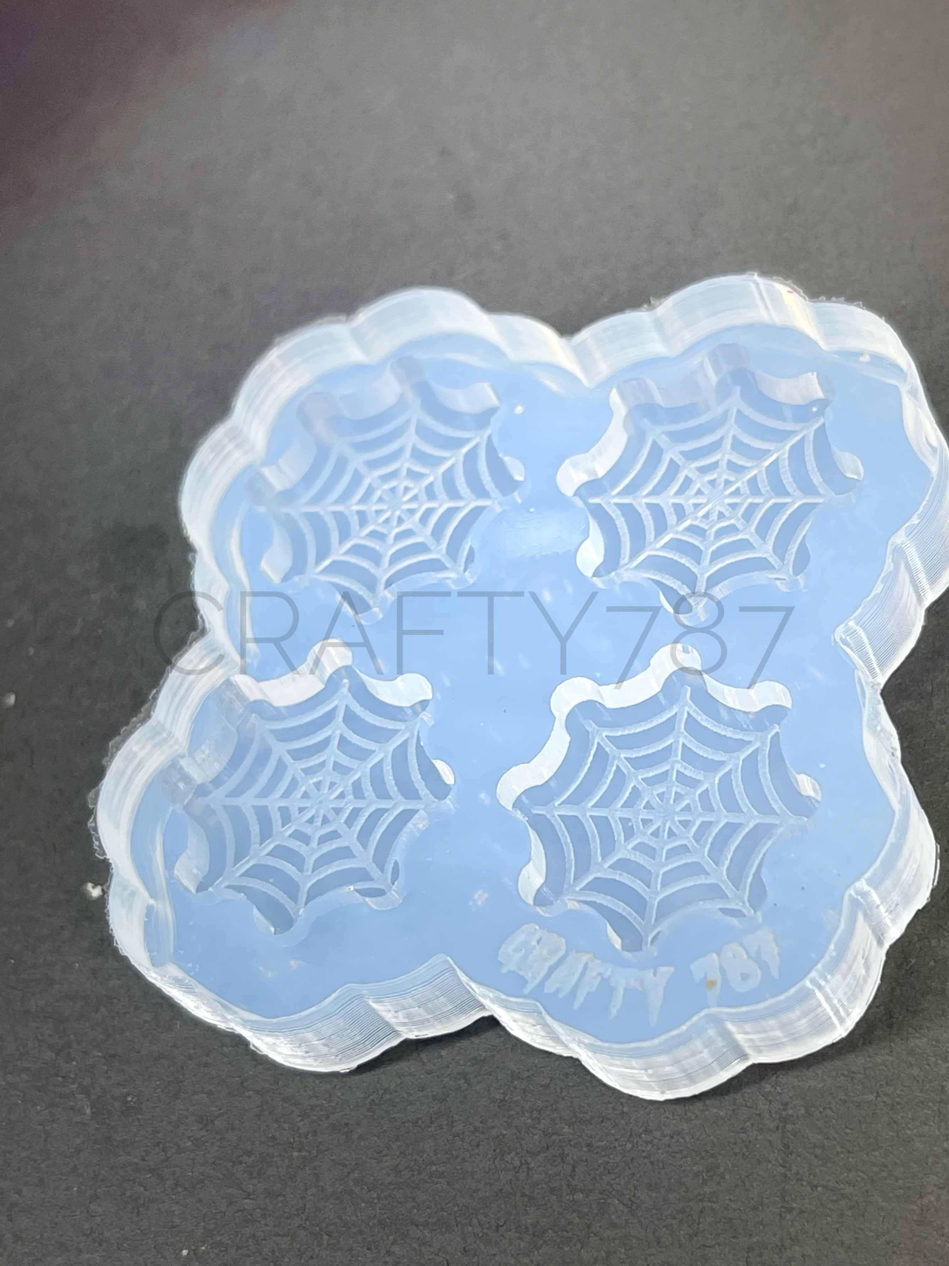 Spider Web Stud Earring Silicone Mold (A4)