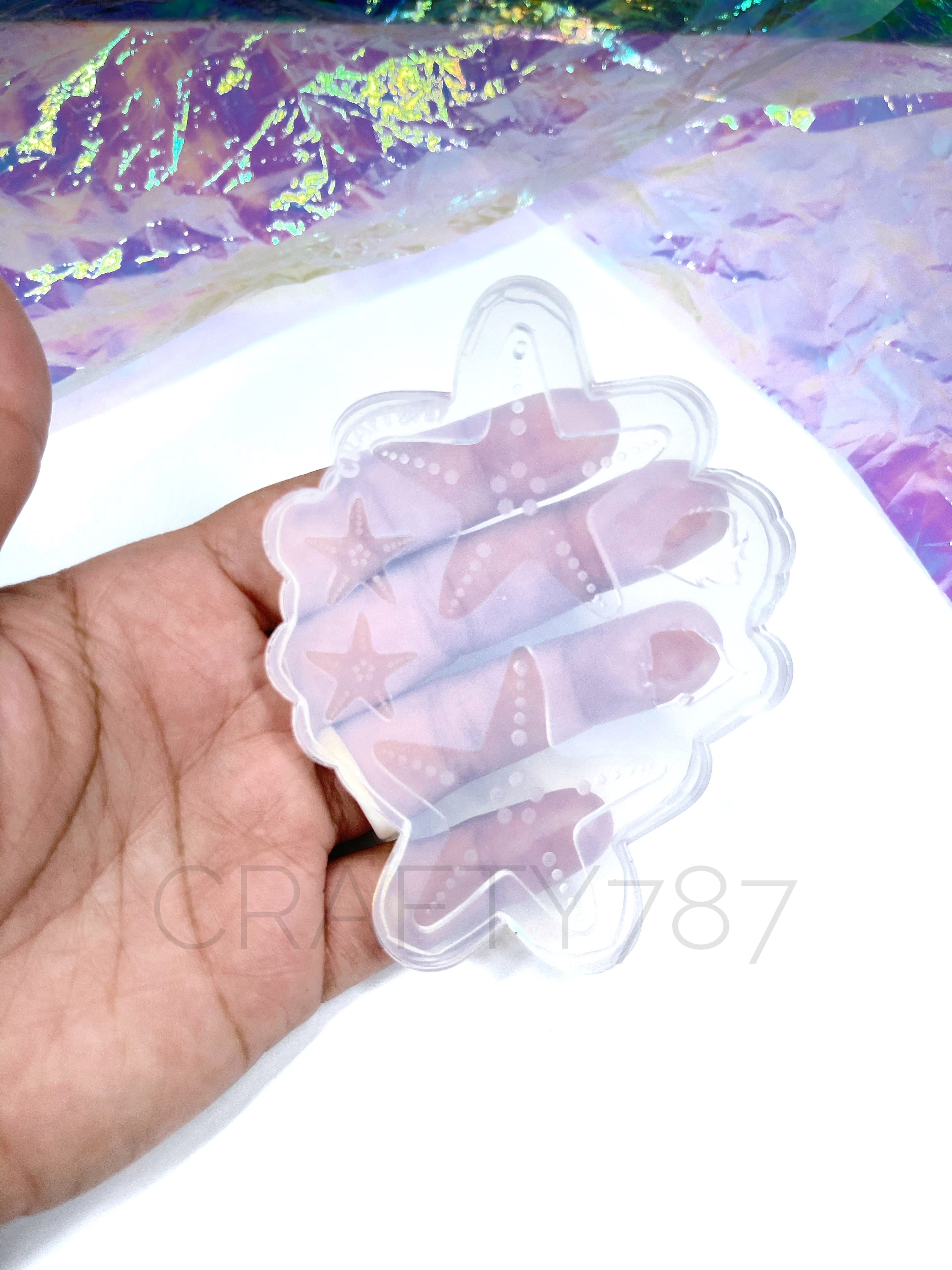 Starfish Dangle/Studs + Bonus Fish Studs Silicone Mold (C9)